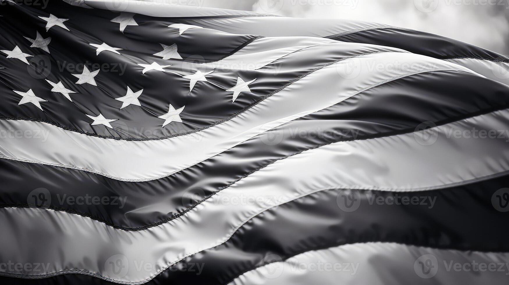 unity american flag black white photo
