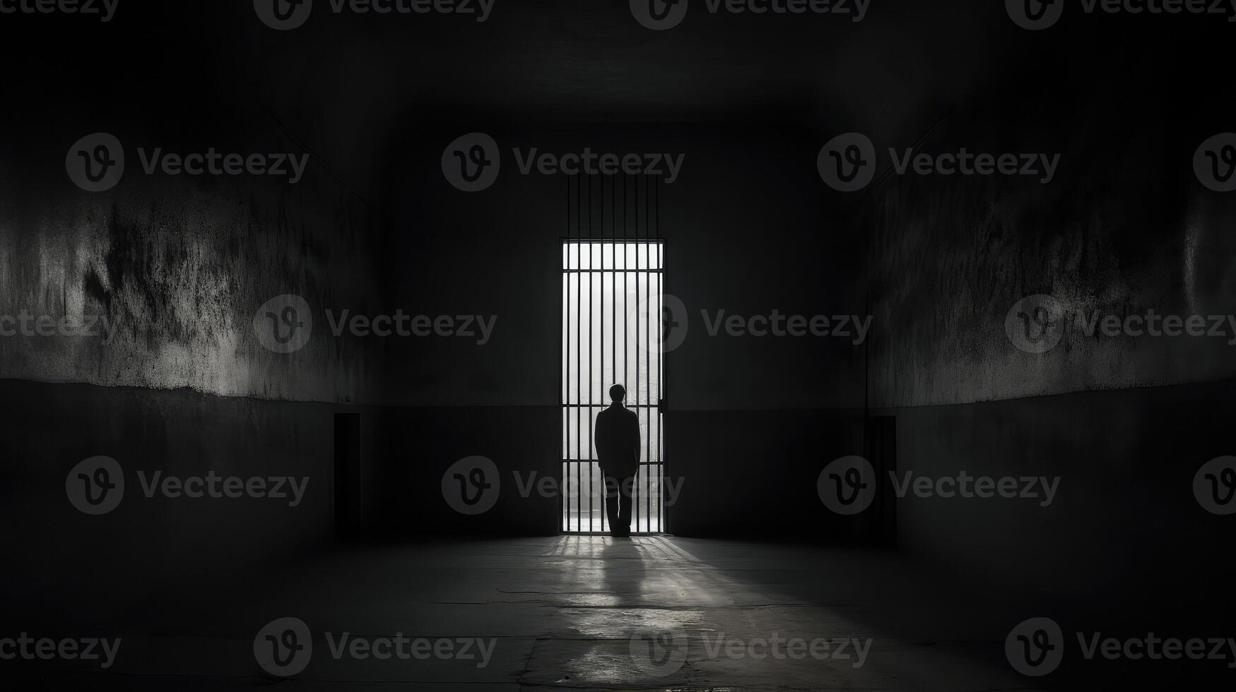 solitary prison cell door photo