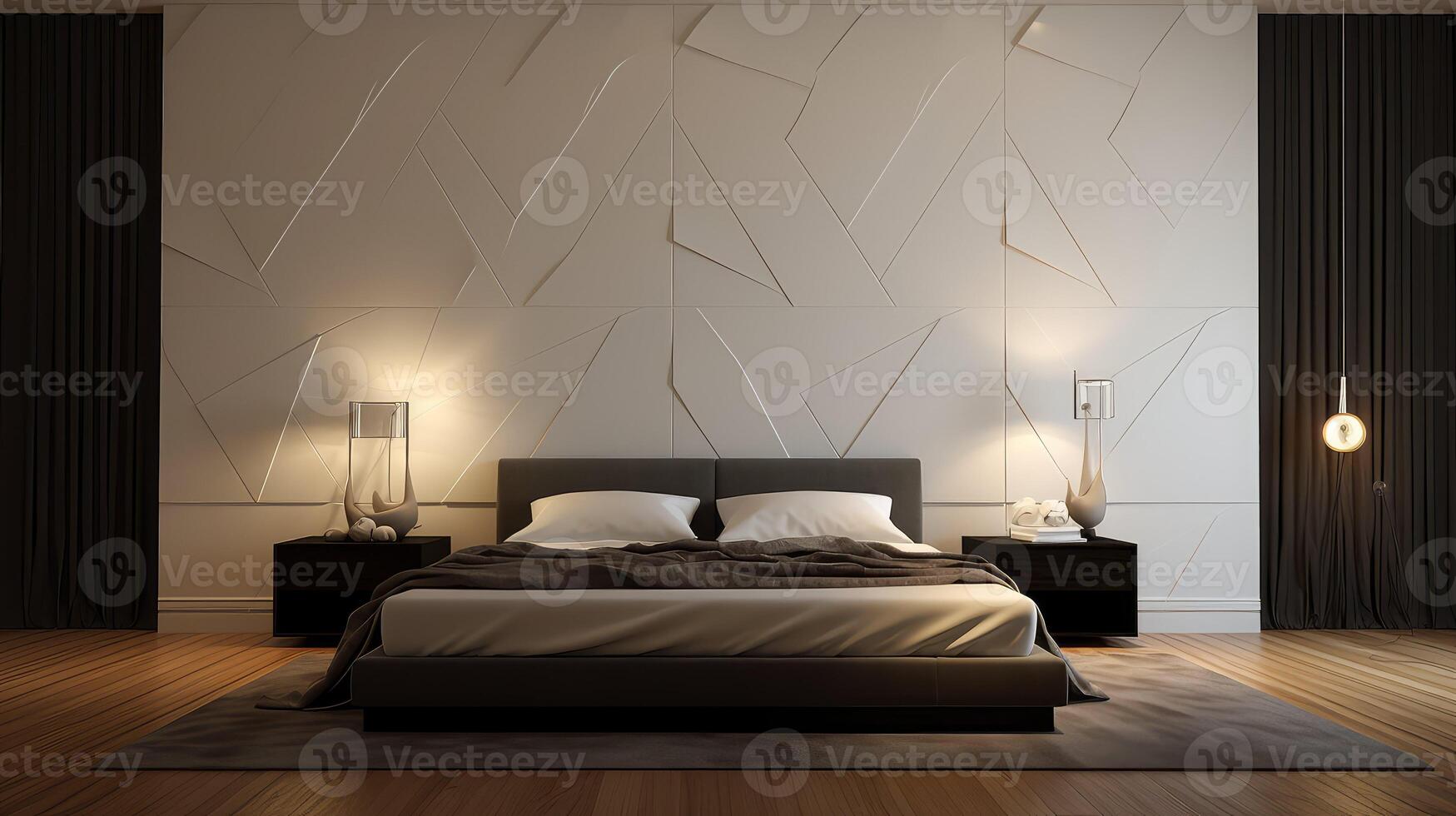 design modern bedroom wall photo