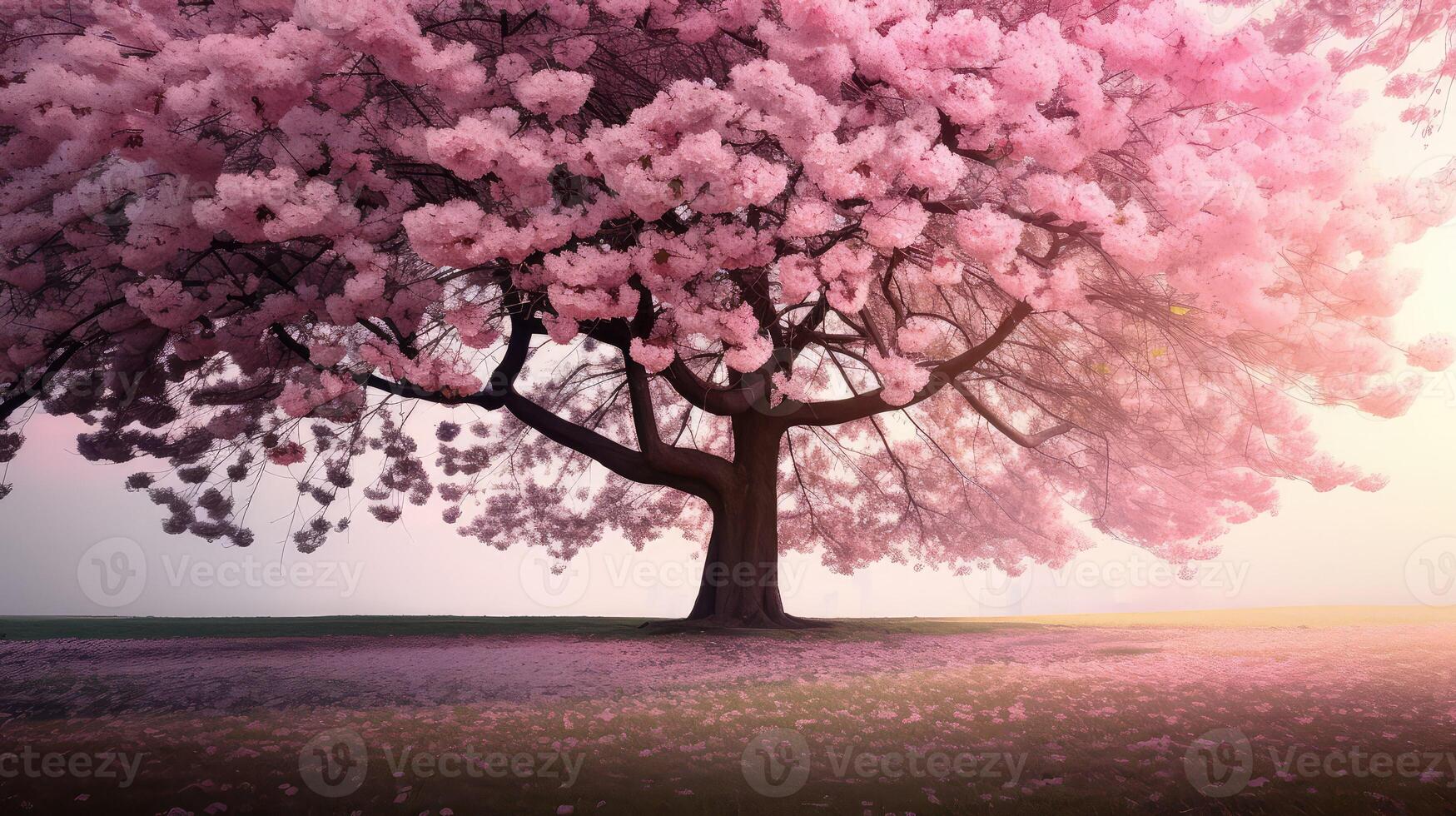 flowers tree on lawn photo