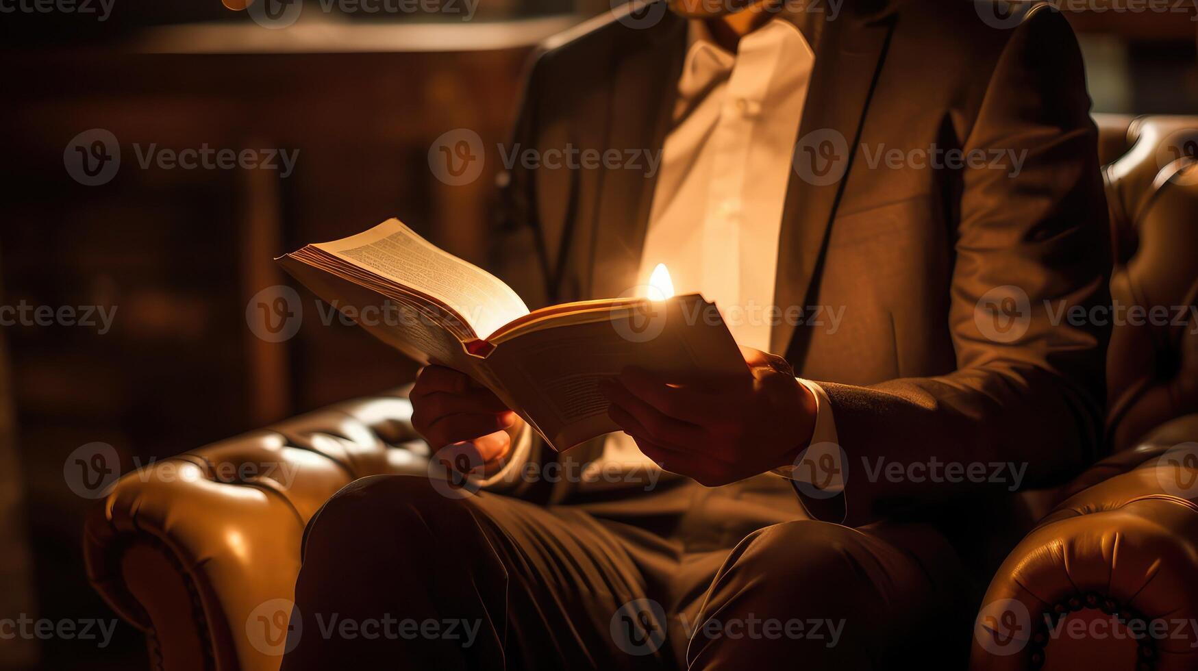 reading new book photo