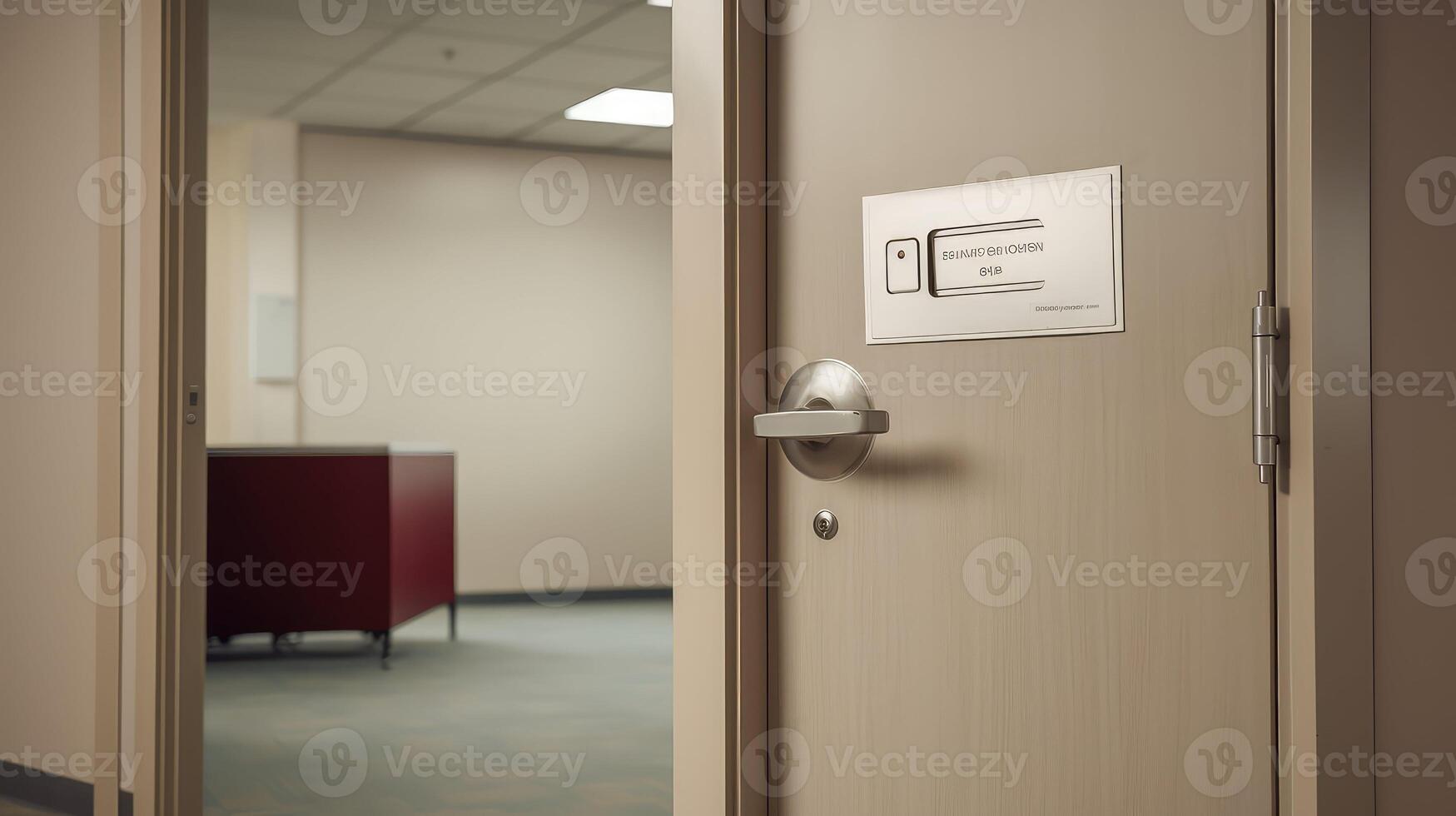 beige closed office door photo