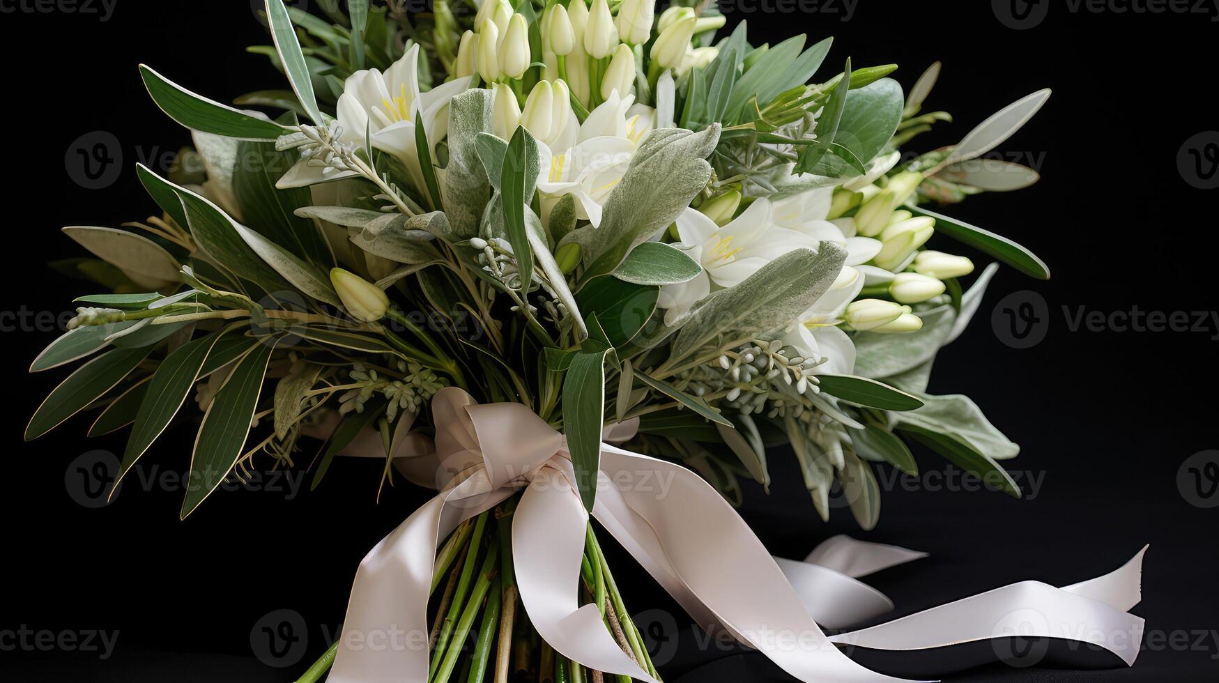 satin white lavender photo