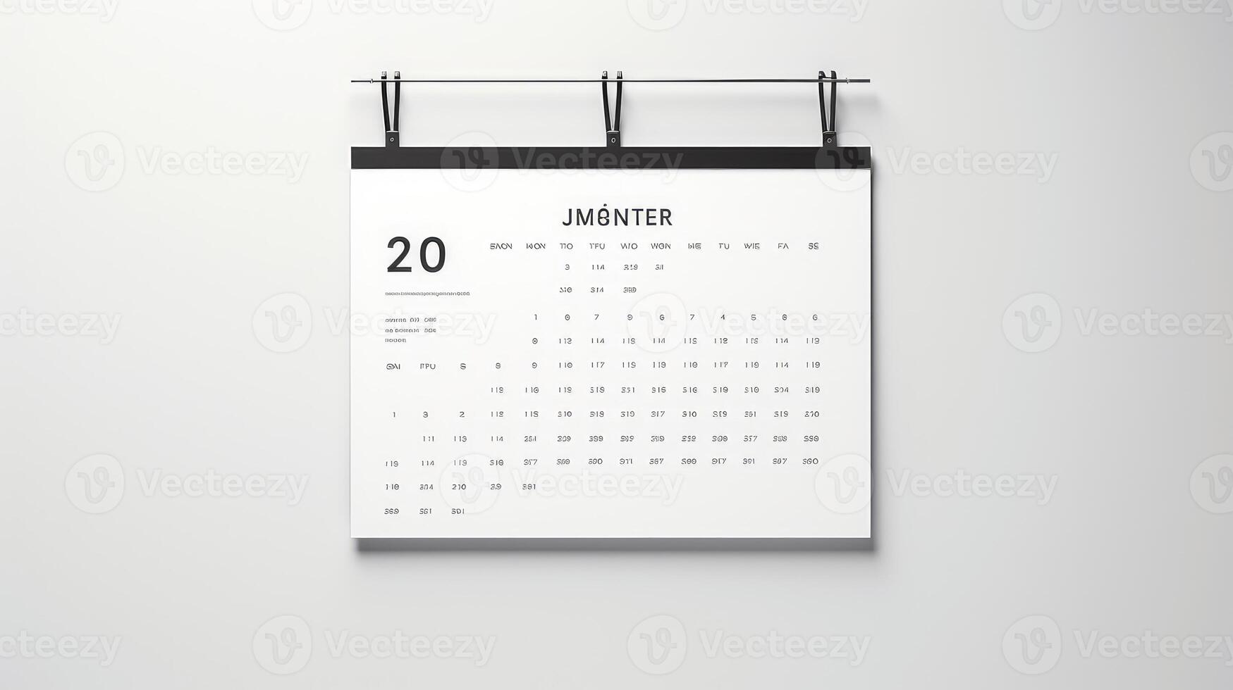 design wall calendar mockup photo