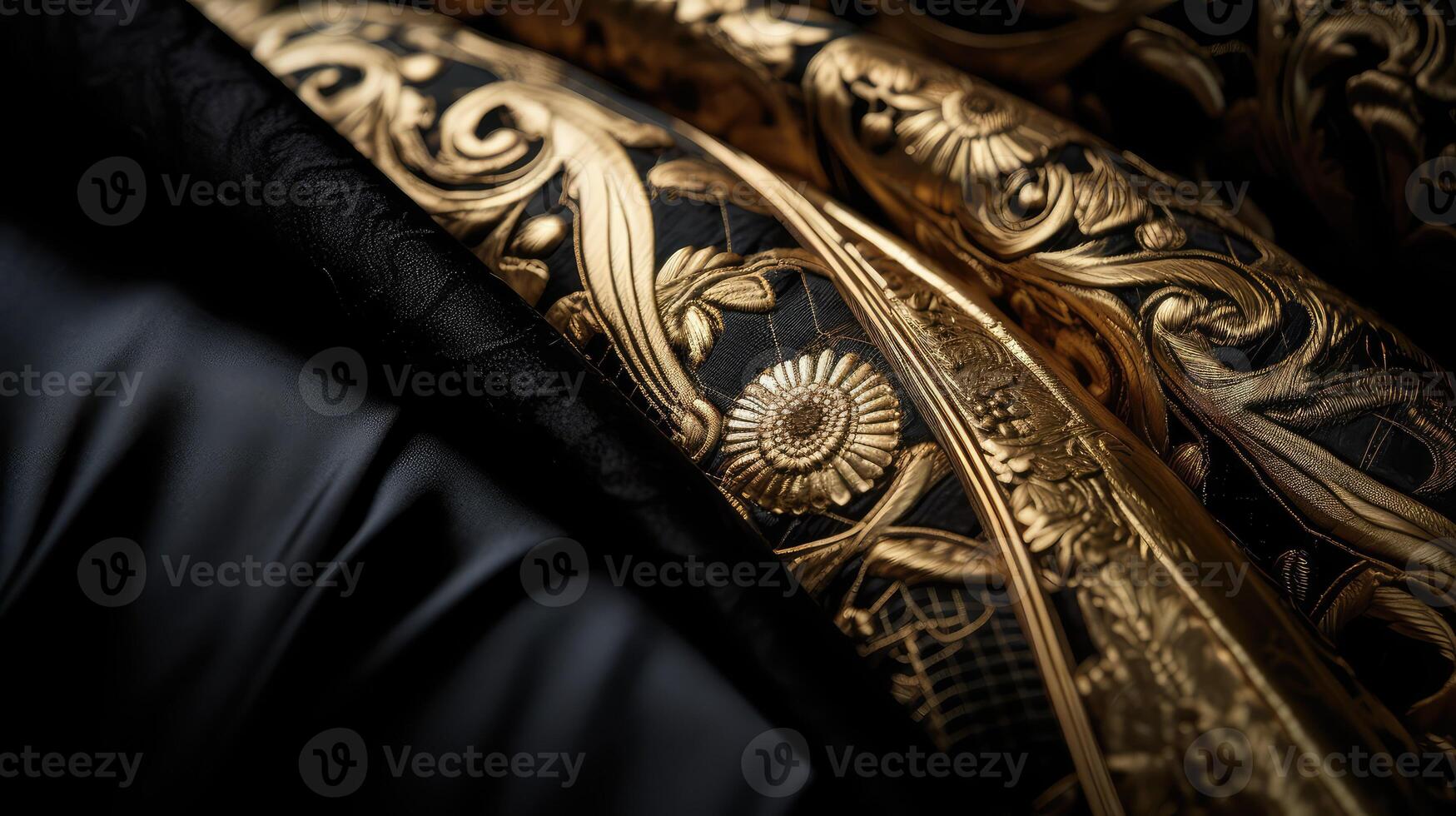 details gold and black banner photo