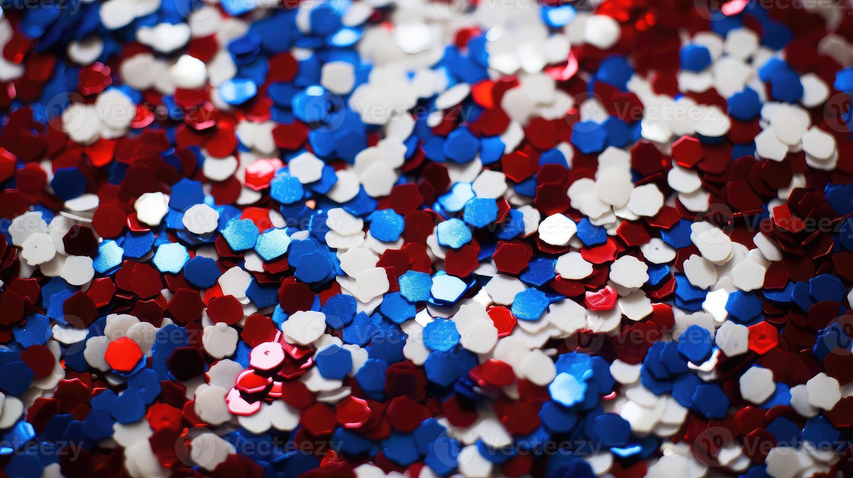 table red white blue confetti photo