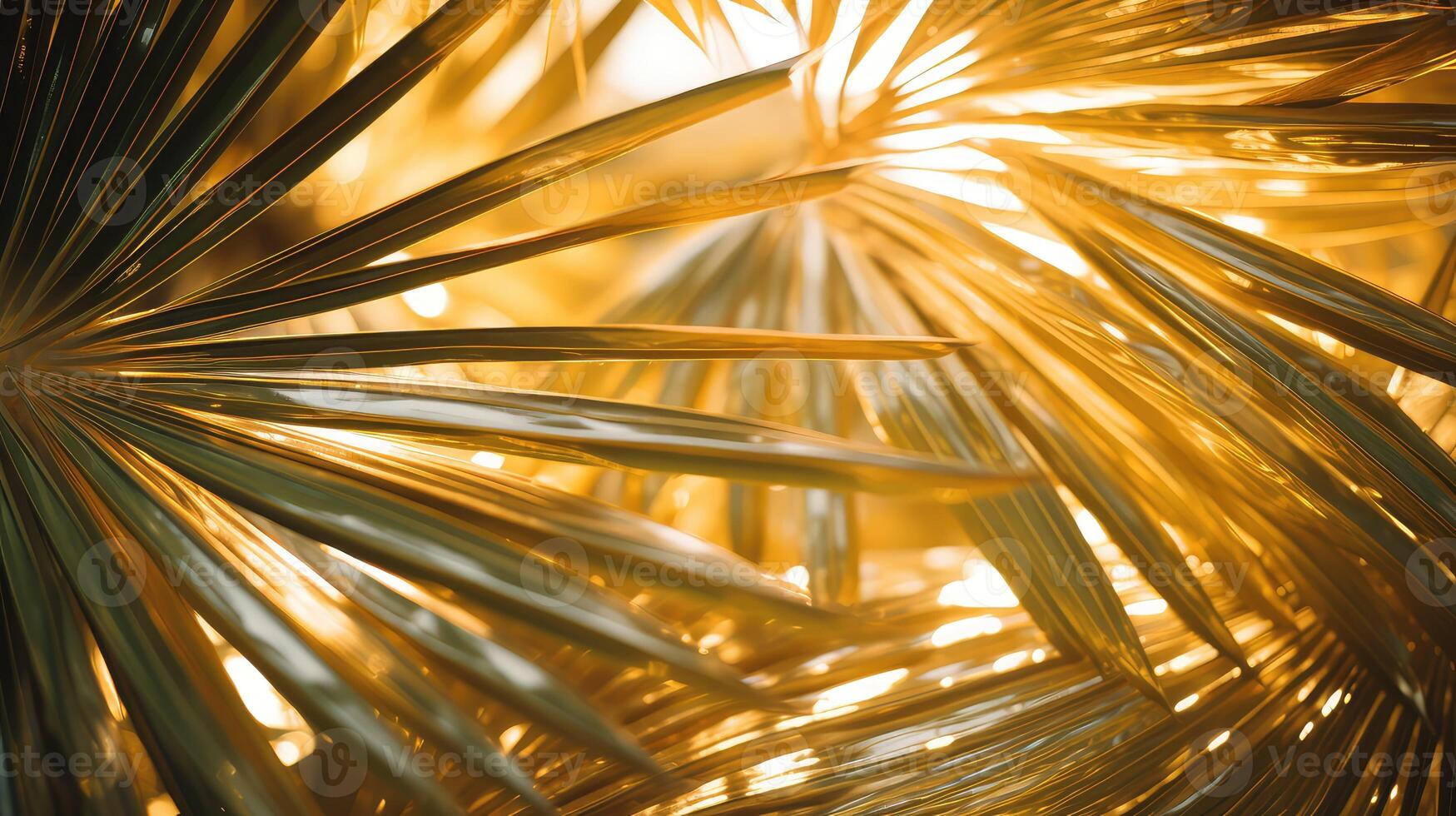 shimmering gold palm trees photo
