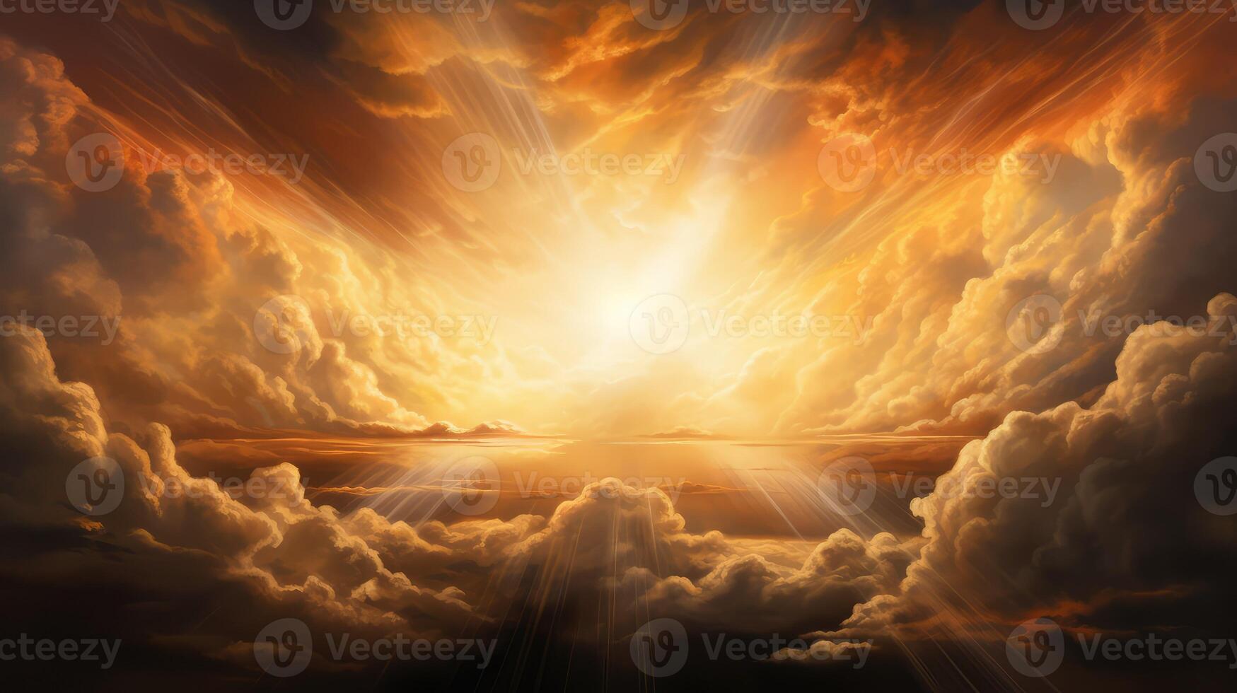 clouds gold flares photo