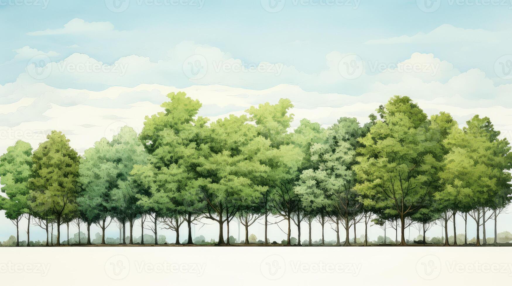 sketch drawn trees photo