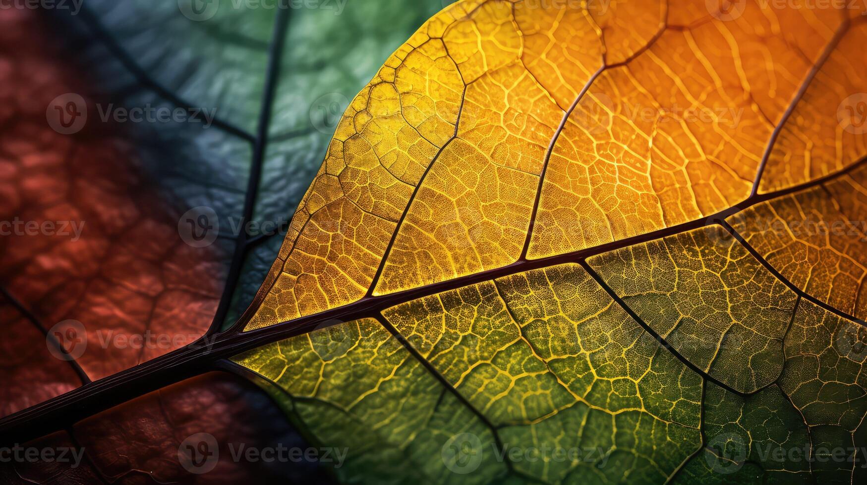 transition leaf macro photo