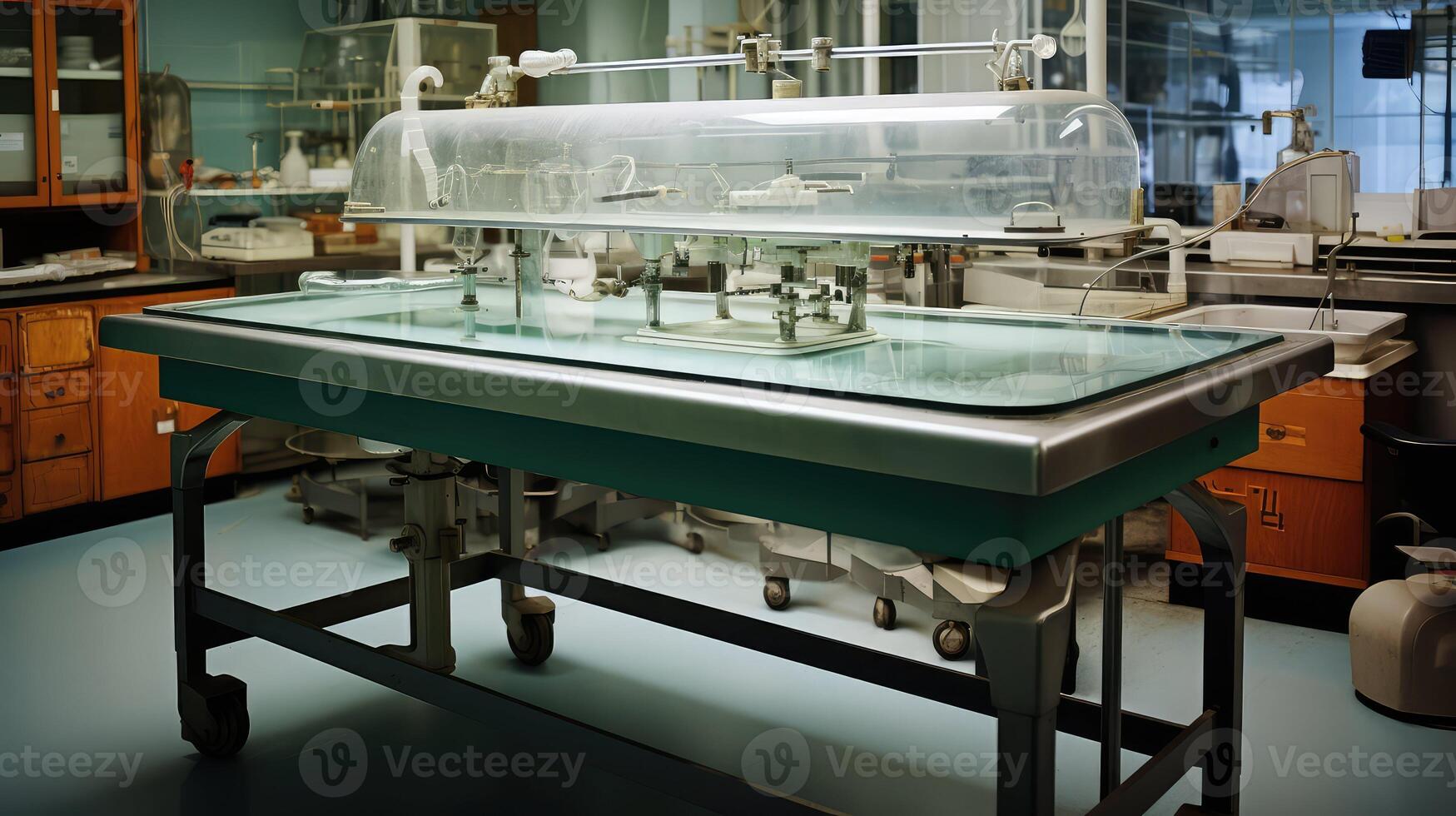 metal exam table photo