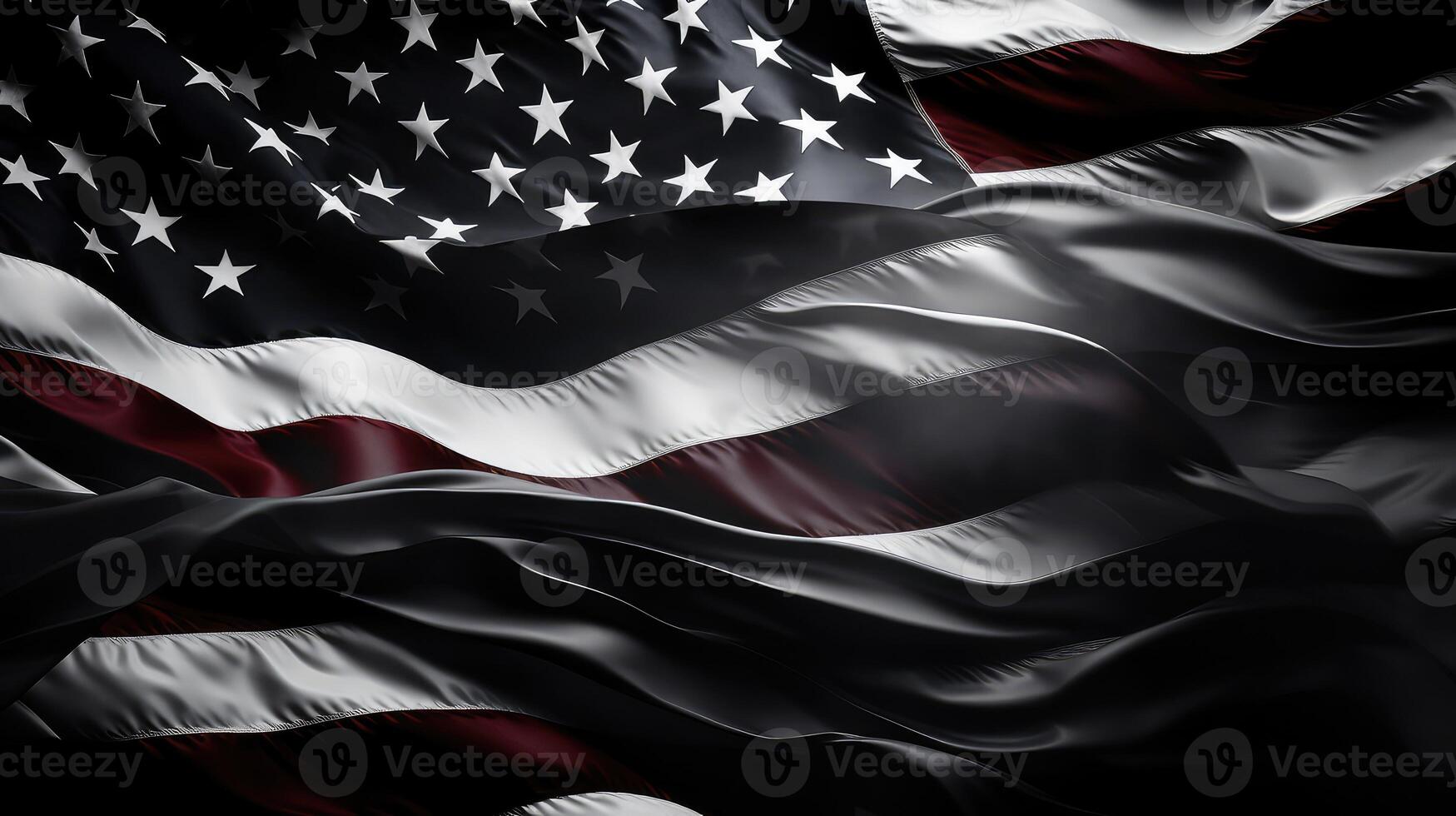 symbolism black and white us flag photo