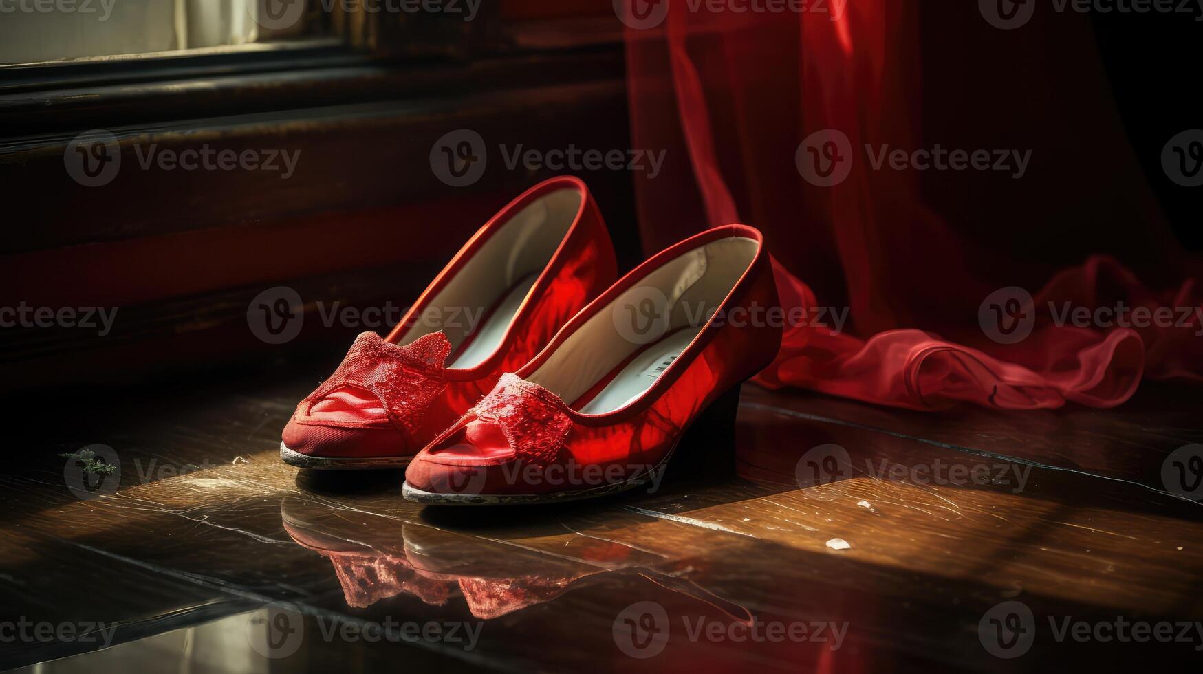ballet red slippers photo