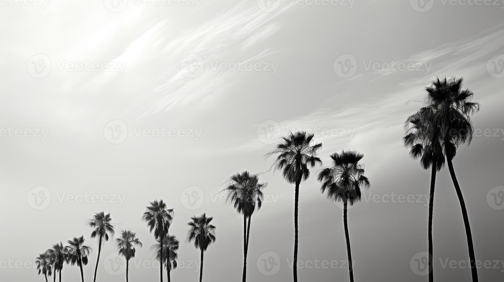 s black and white palm tree photo