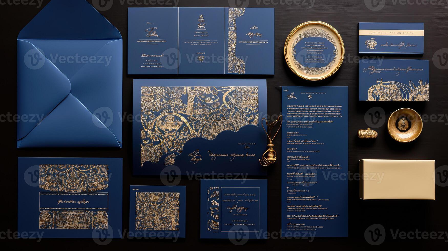 foil navy and gold photo