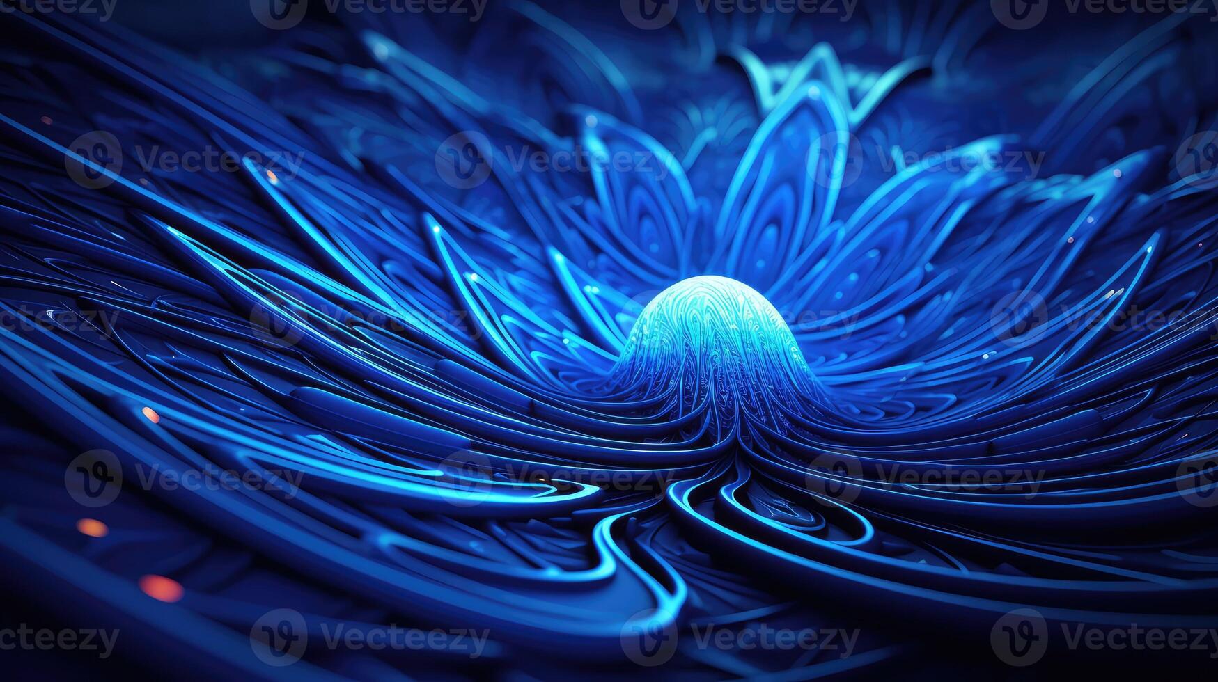 intricate blue 3d background photo