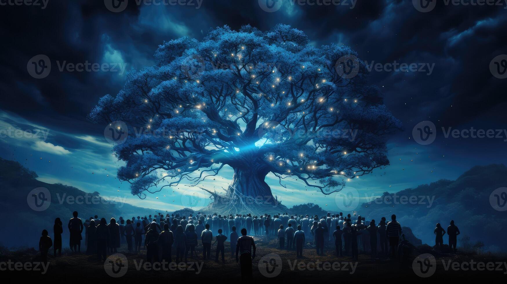 wonder blue tree of life photo