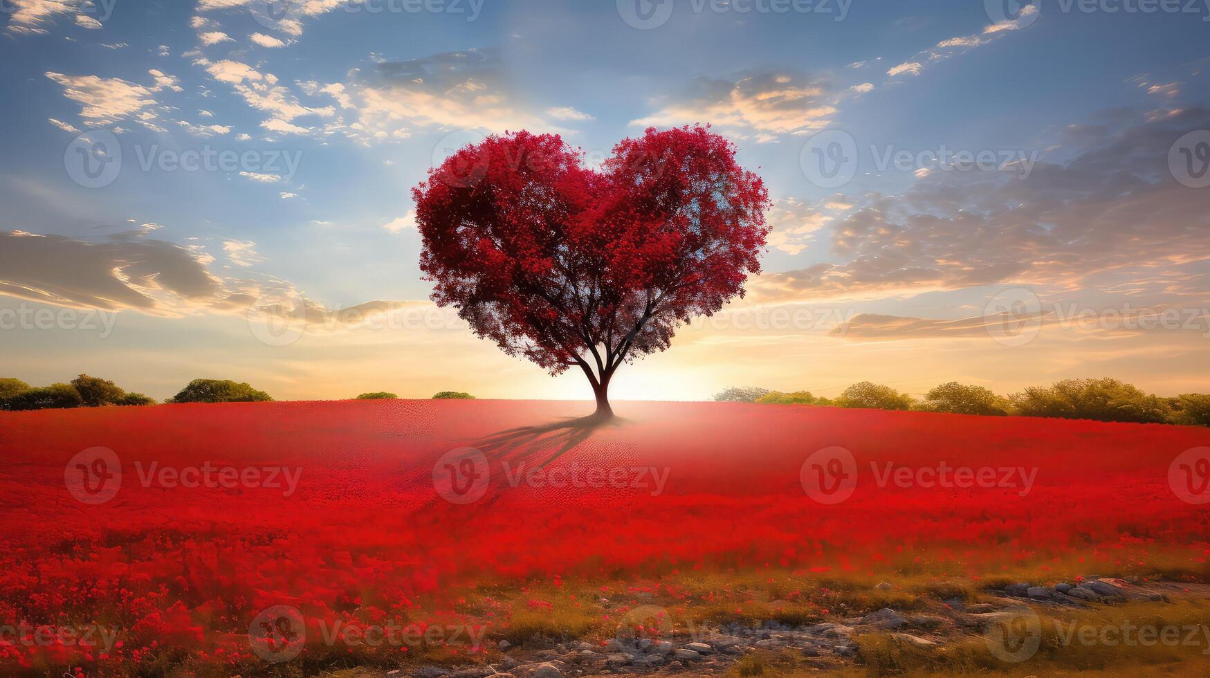 nature heart shaped tree photo