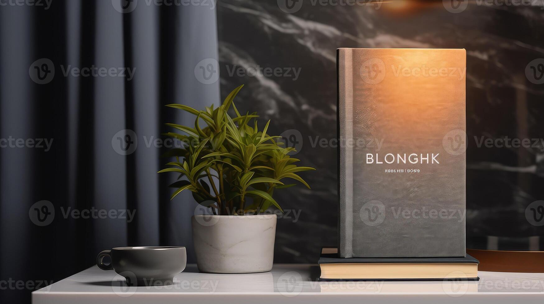 brown hardcover book mockup photo