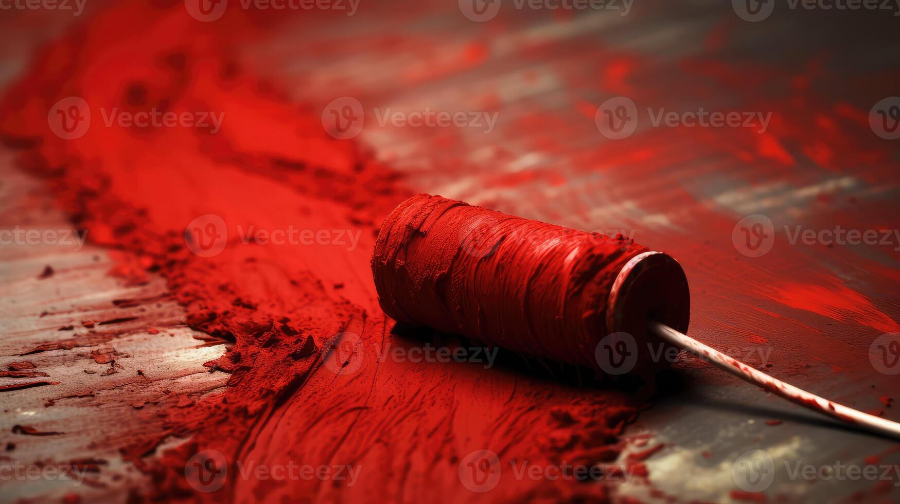 photo paint roller red