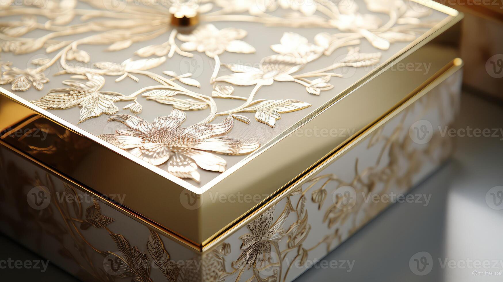 floral patterns gold photo