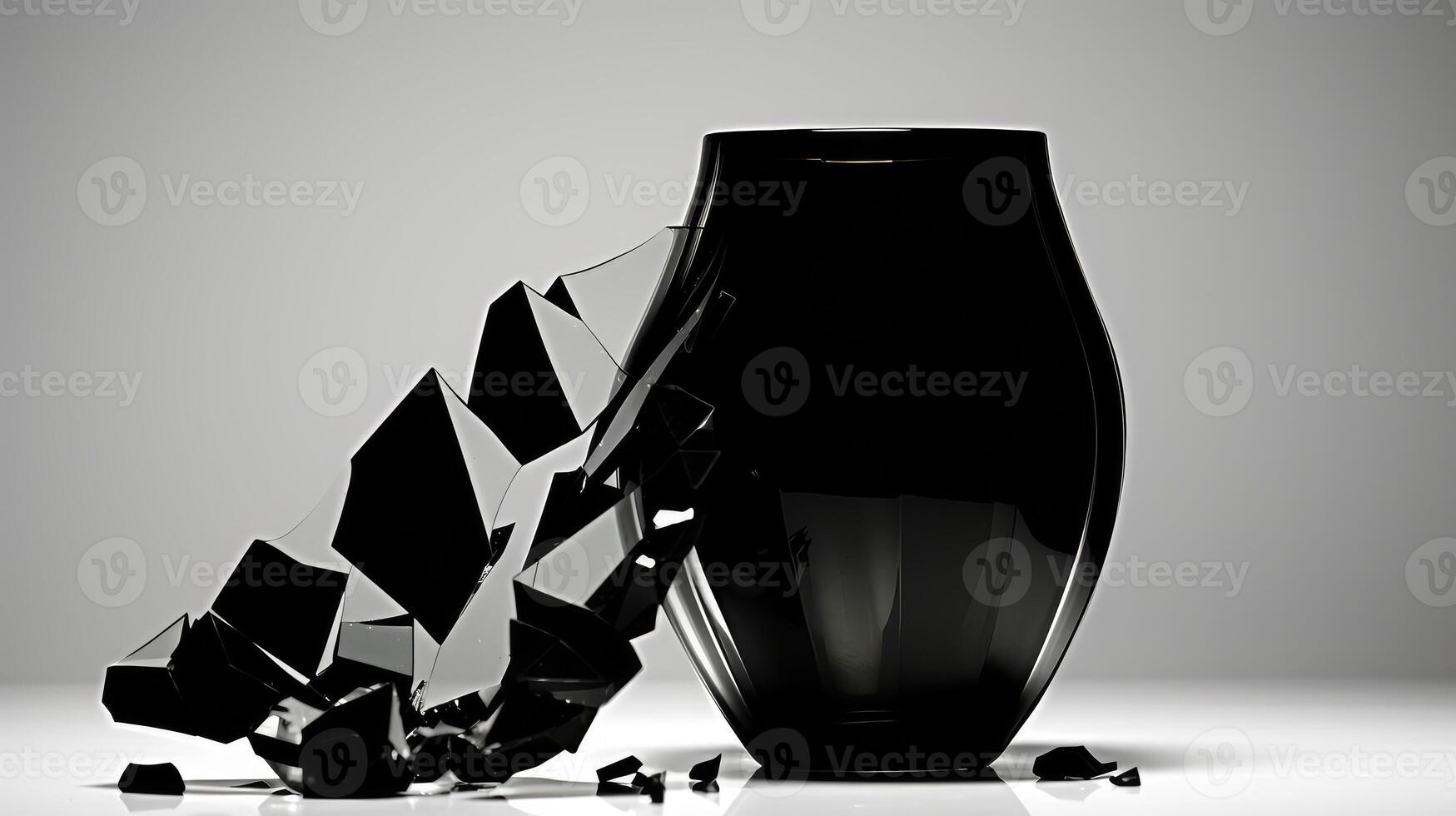 vase broken glass black photo
