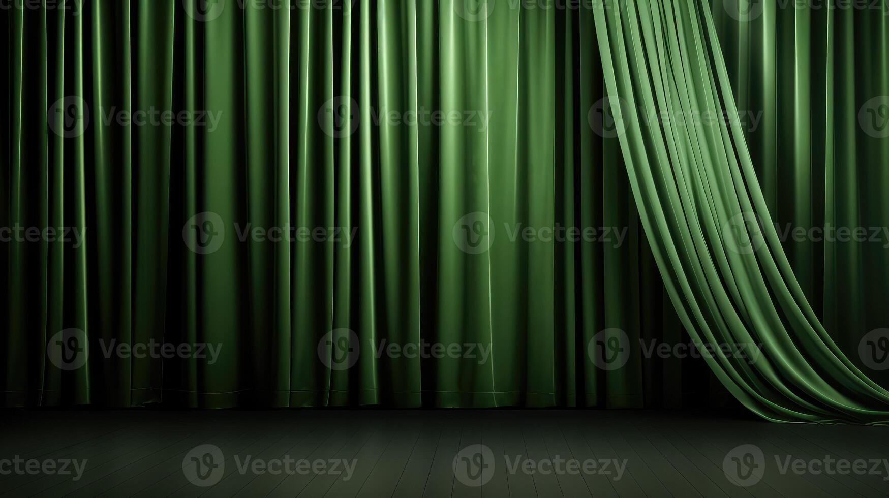 minimalist green curtain background photo