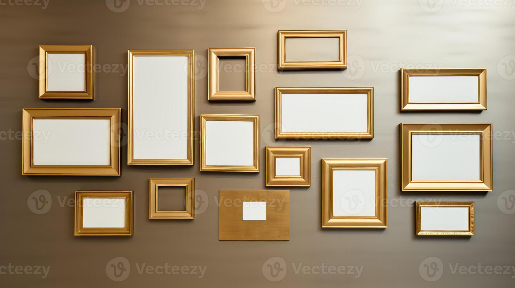 stylish art deco gold frames photo