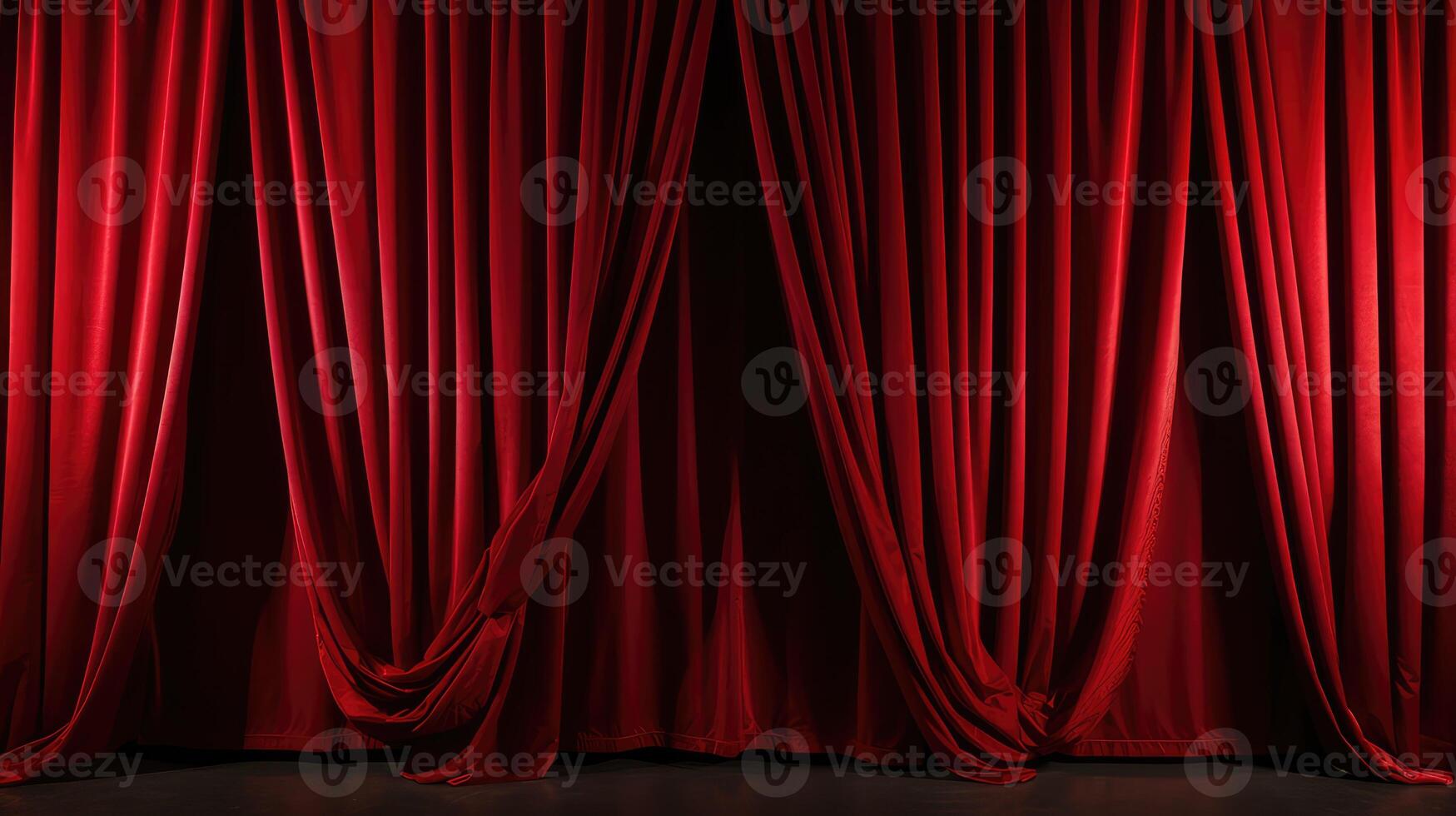 elegant red theater curtains photo