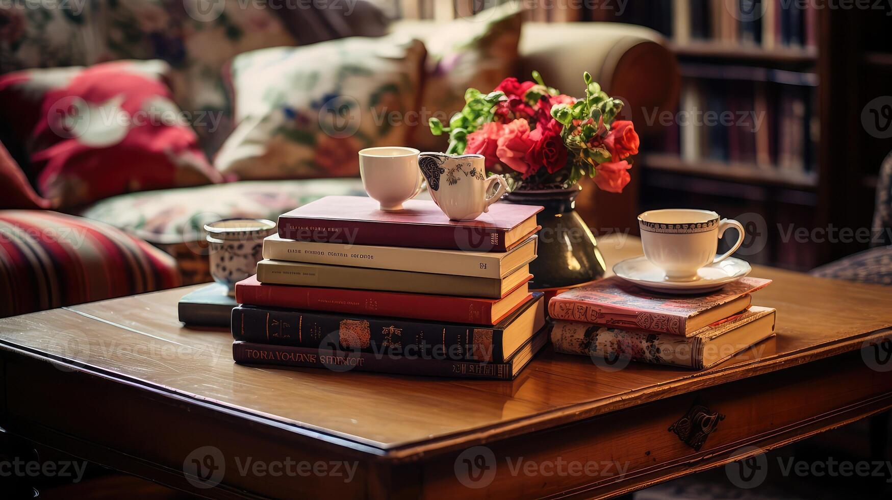 livingroom books coffee table photo