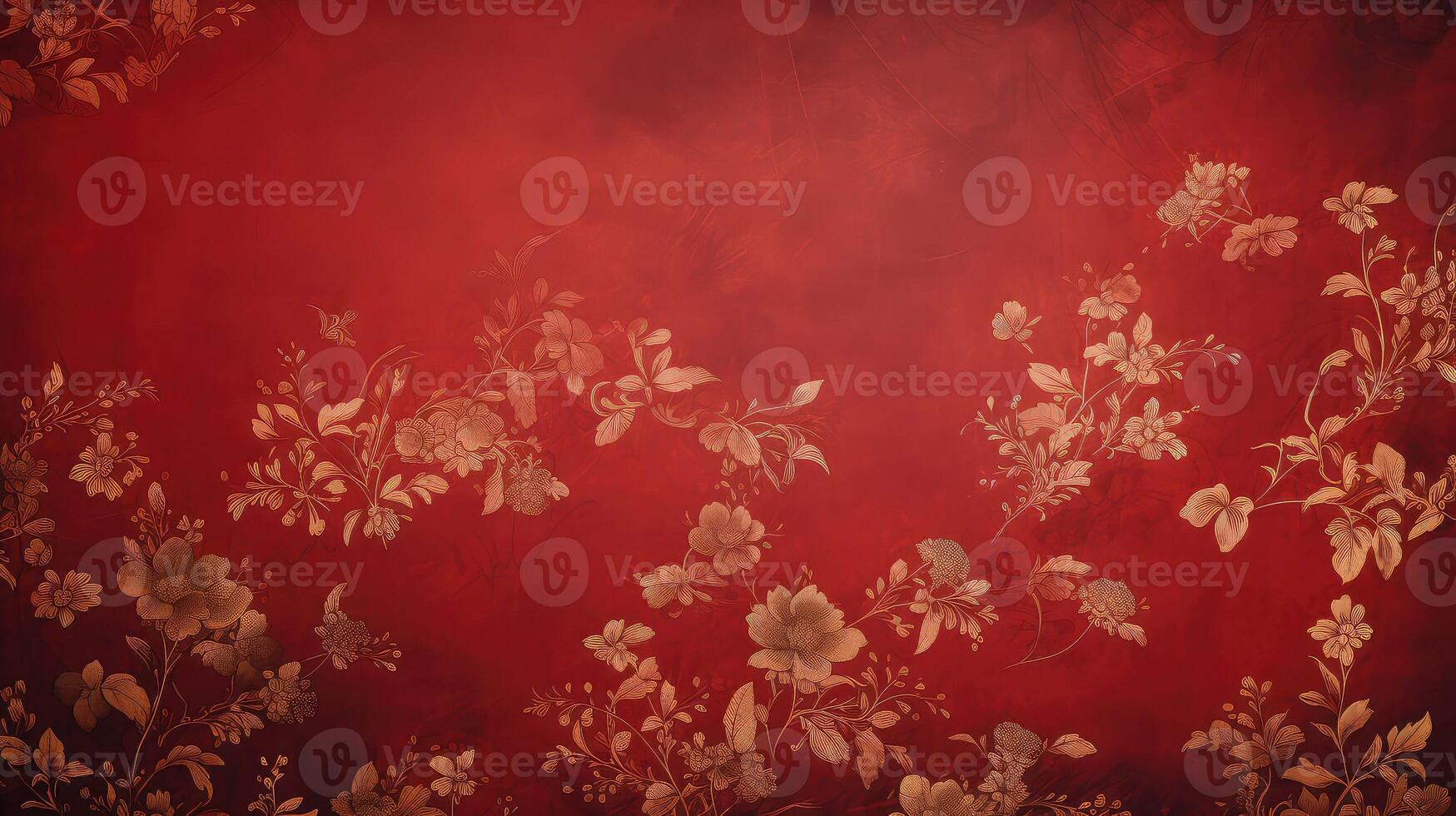 floral red vintage background photo