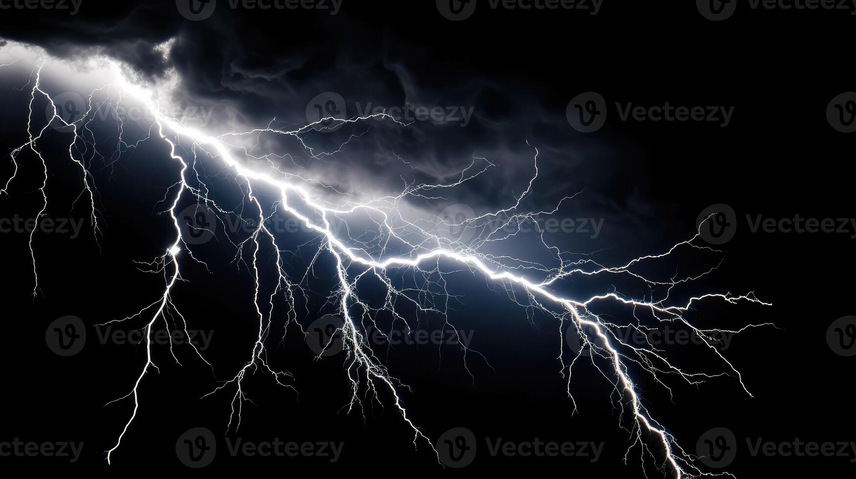 thunderbolt lightning black background photo