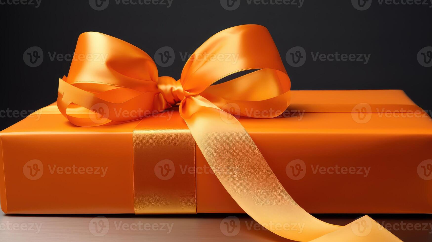 box orange corner ribbon photo