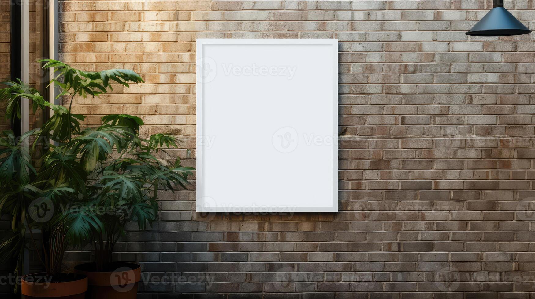blank white poster photo