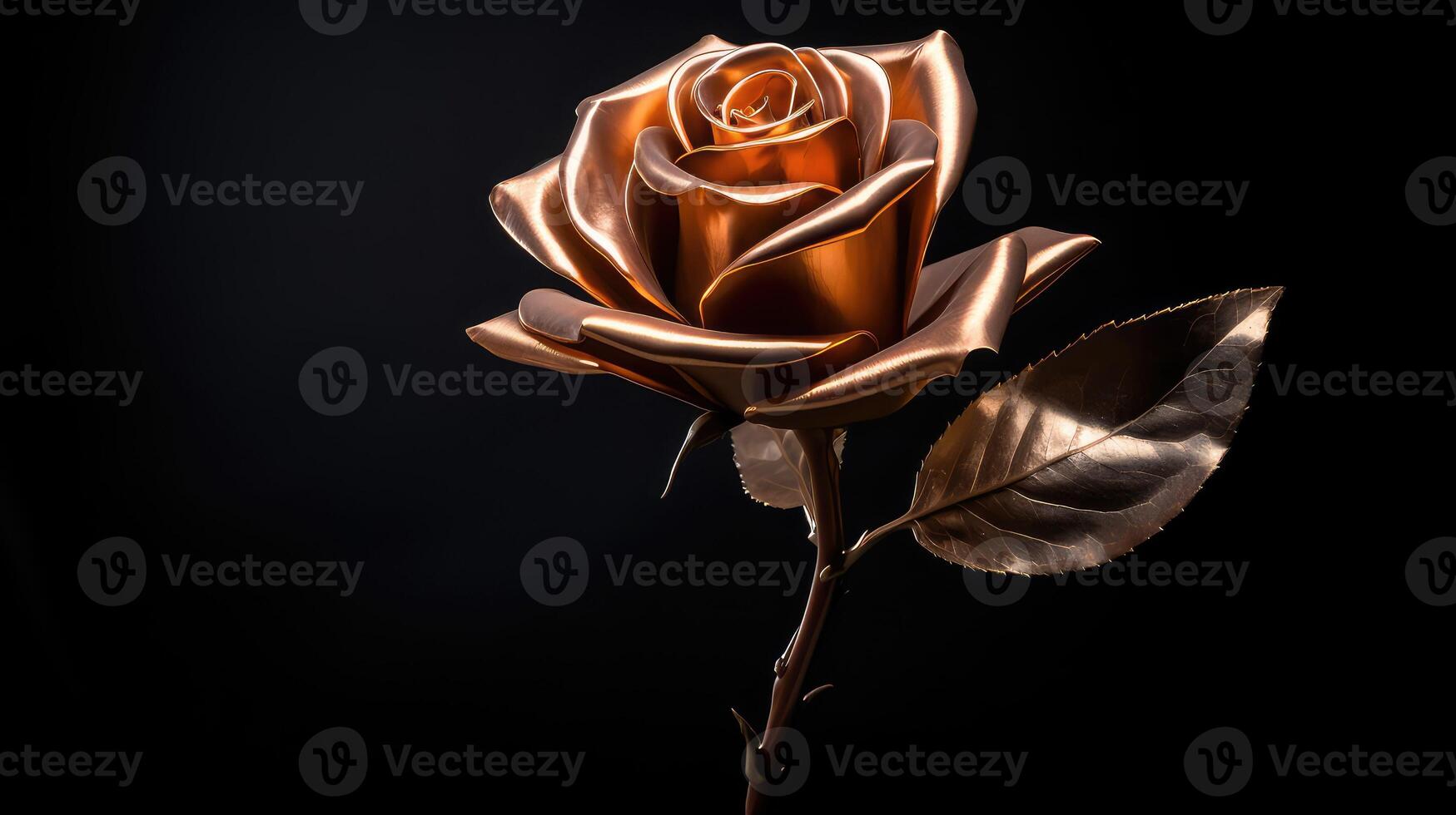 graceful rose gold rose photo