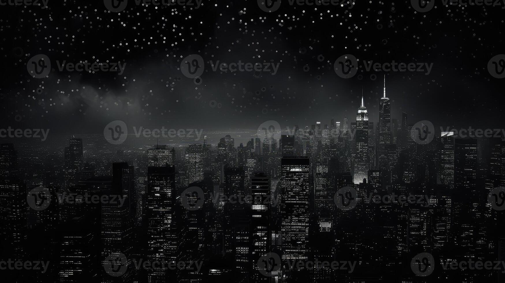night black and white dots photo