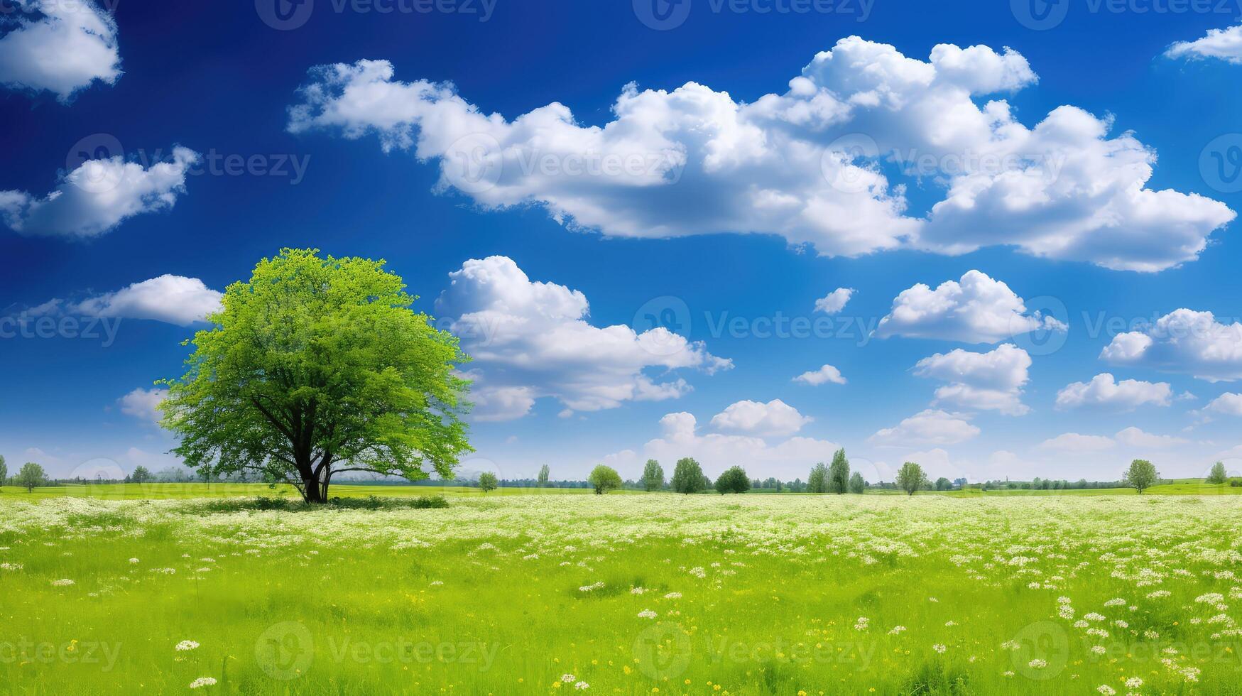 sky blue spring background photo