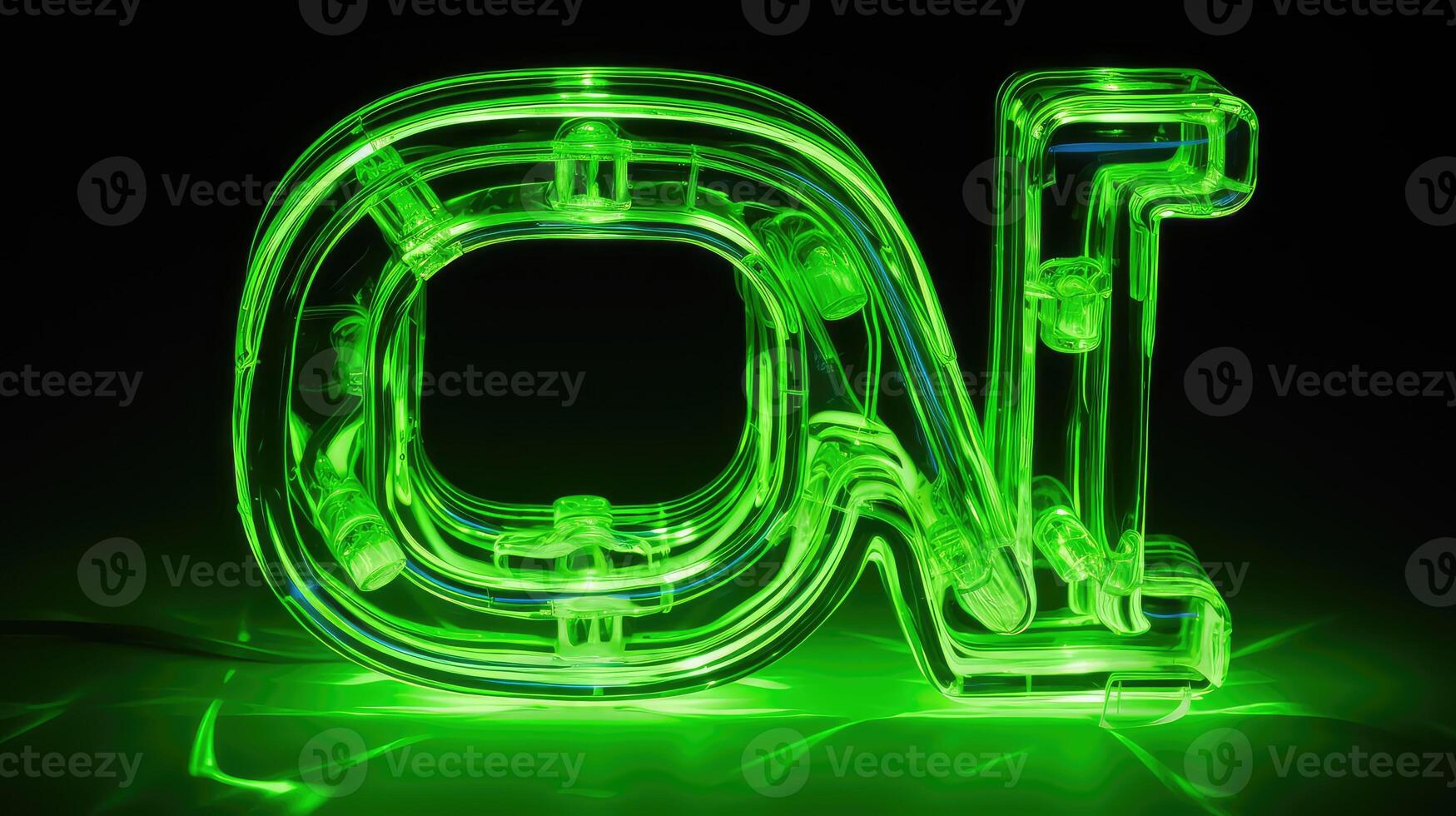 design neon green font photo