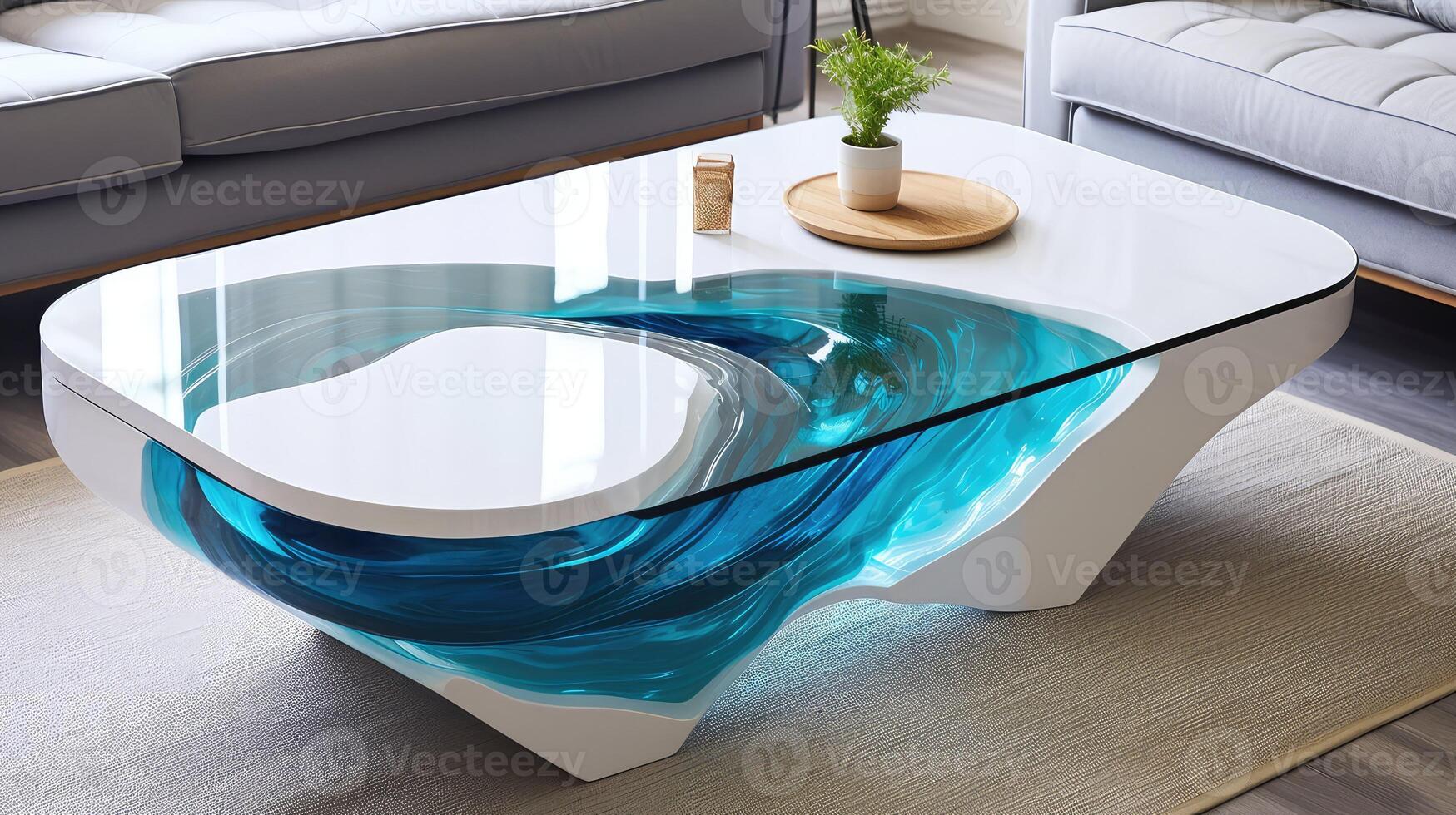 minimalist epoxy tables photo