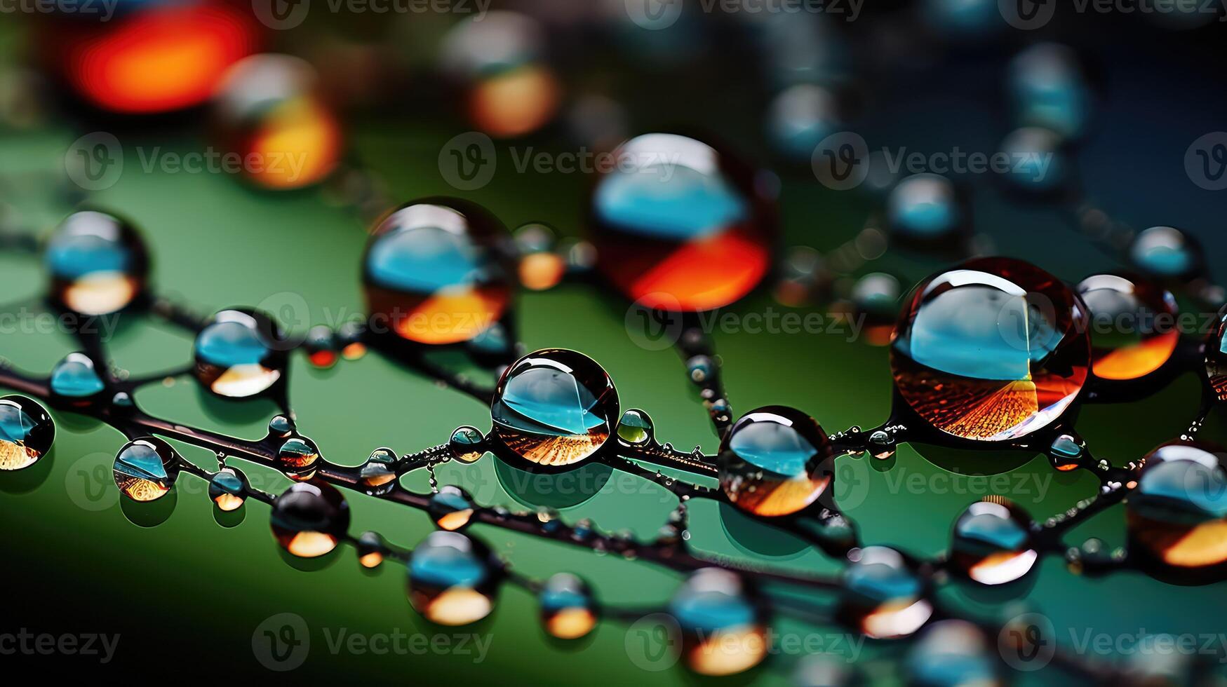 spiderweb drops of water photo