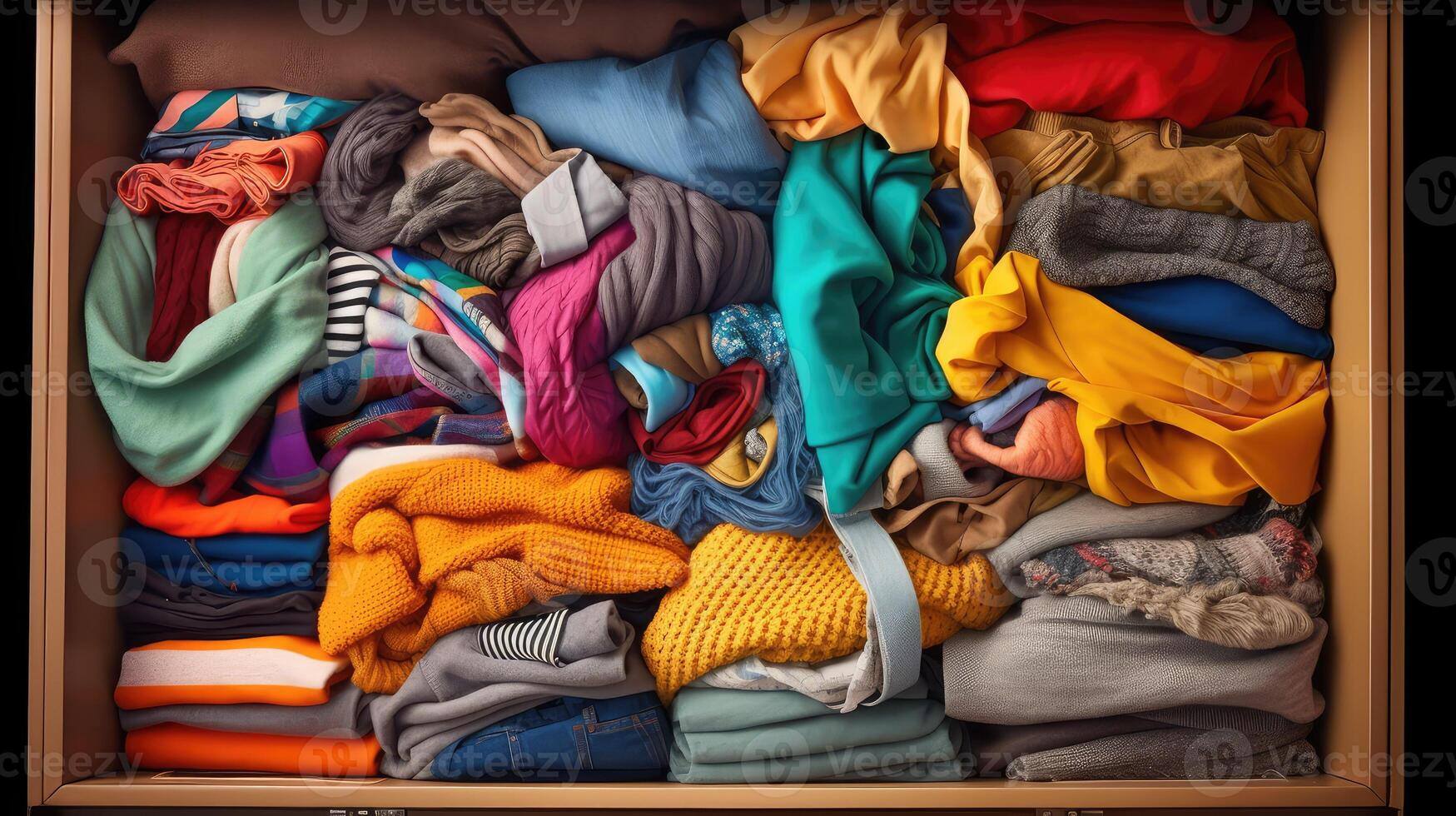 stacked box of clothes photo