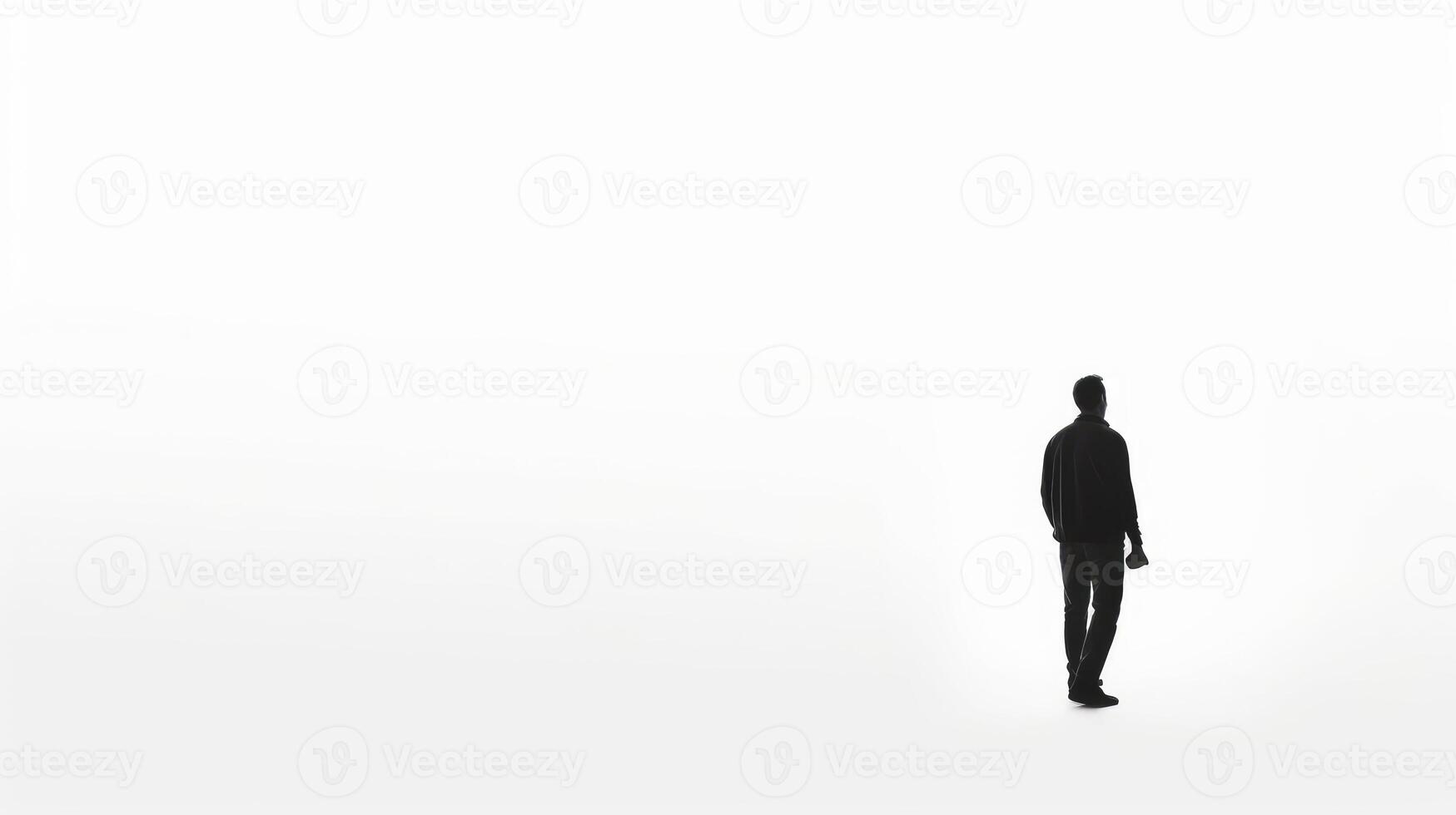 minimalist person black and white photo