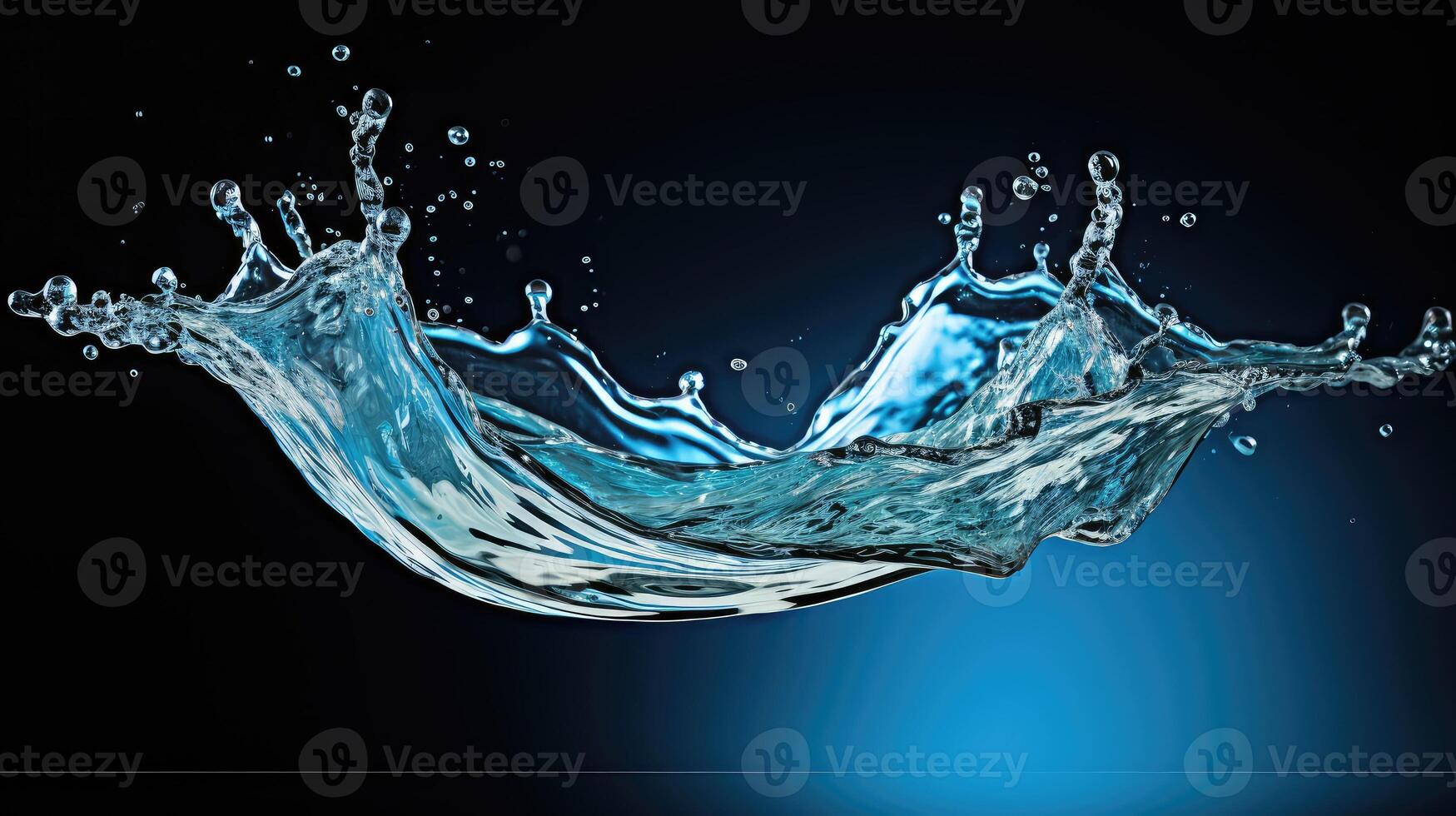 flat splash water isolated photo