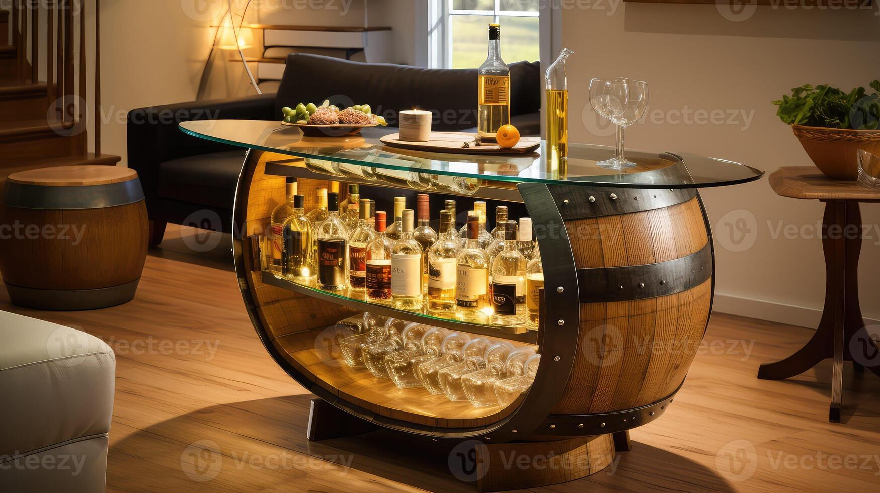 counter barrel table photo