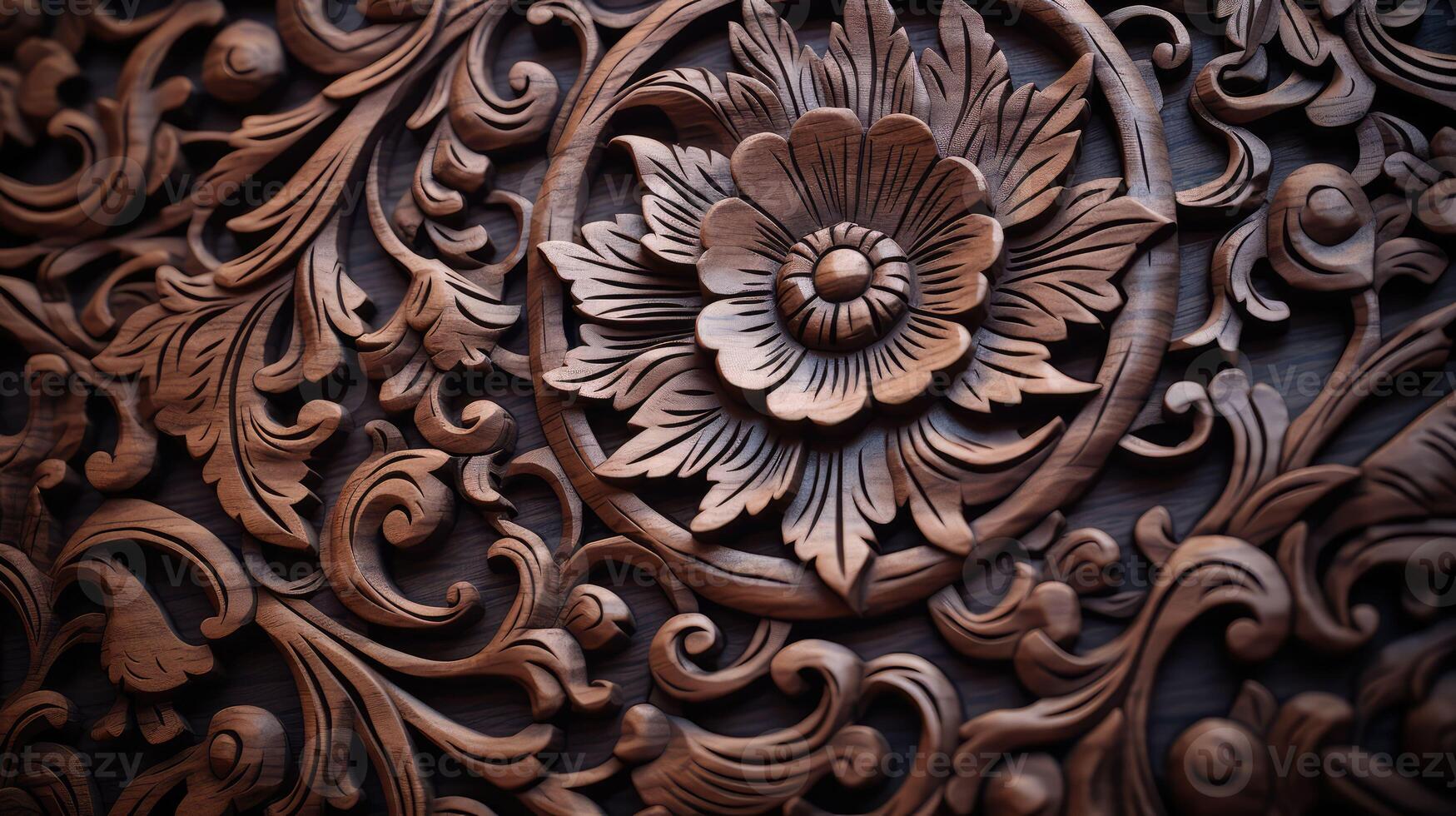 carving wooden panel photo