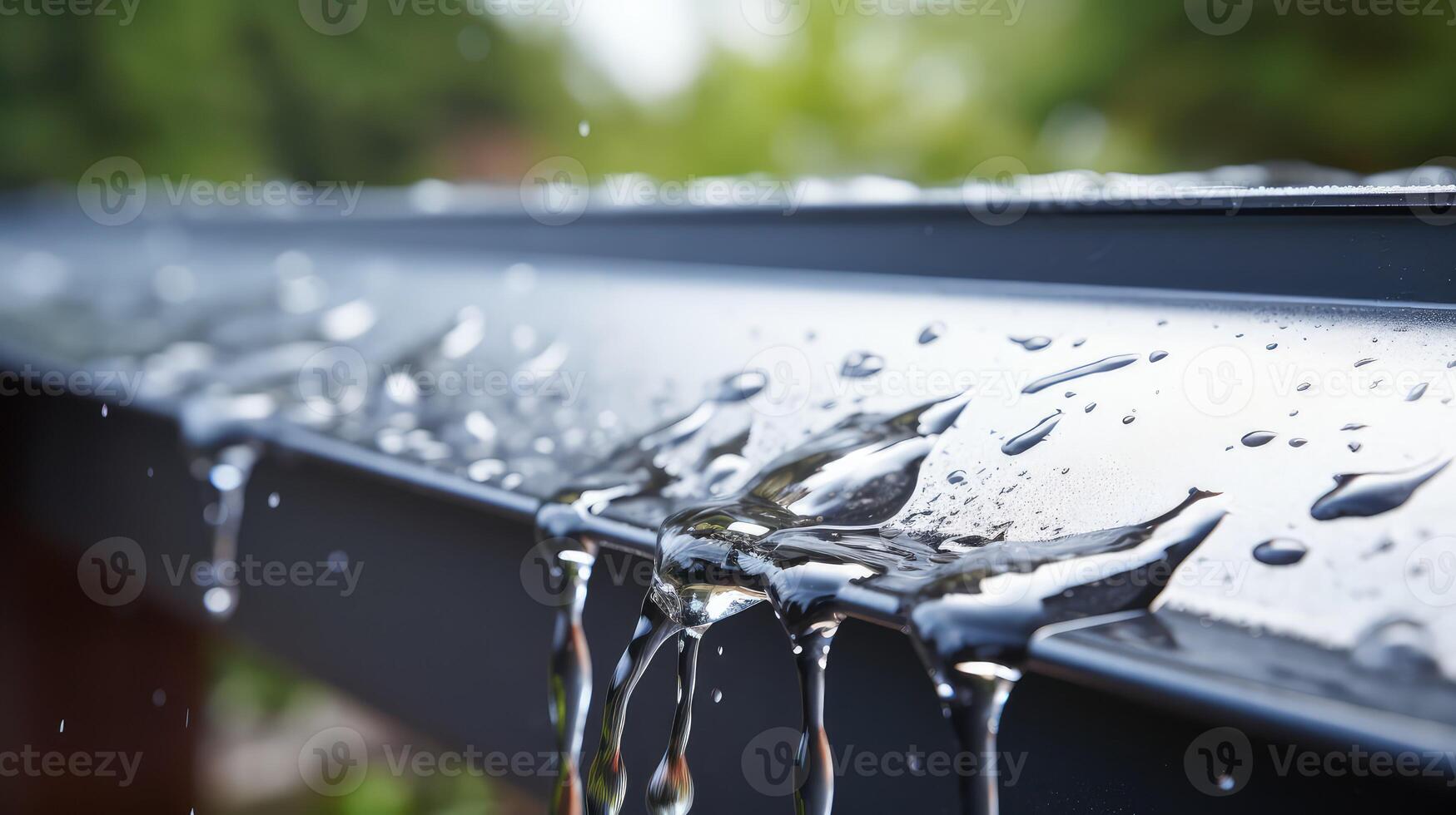 roof metal gutter photo
