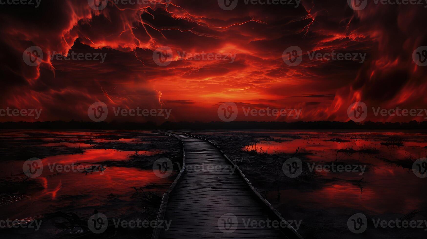 fiery black and red photo