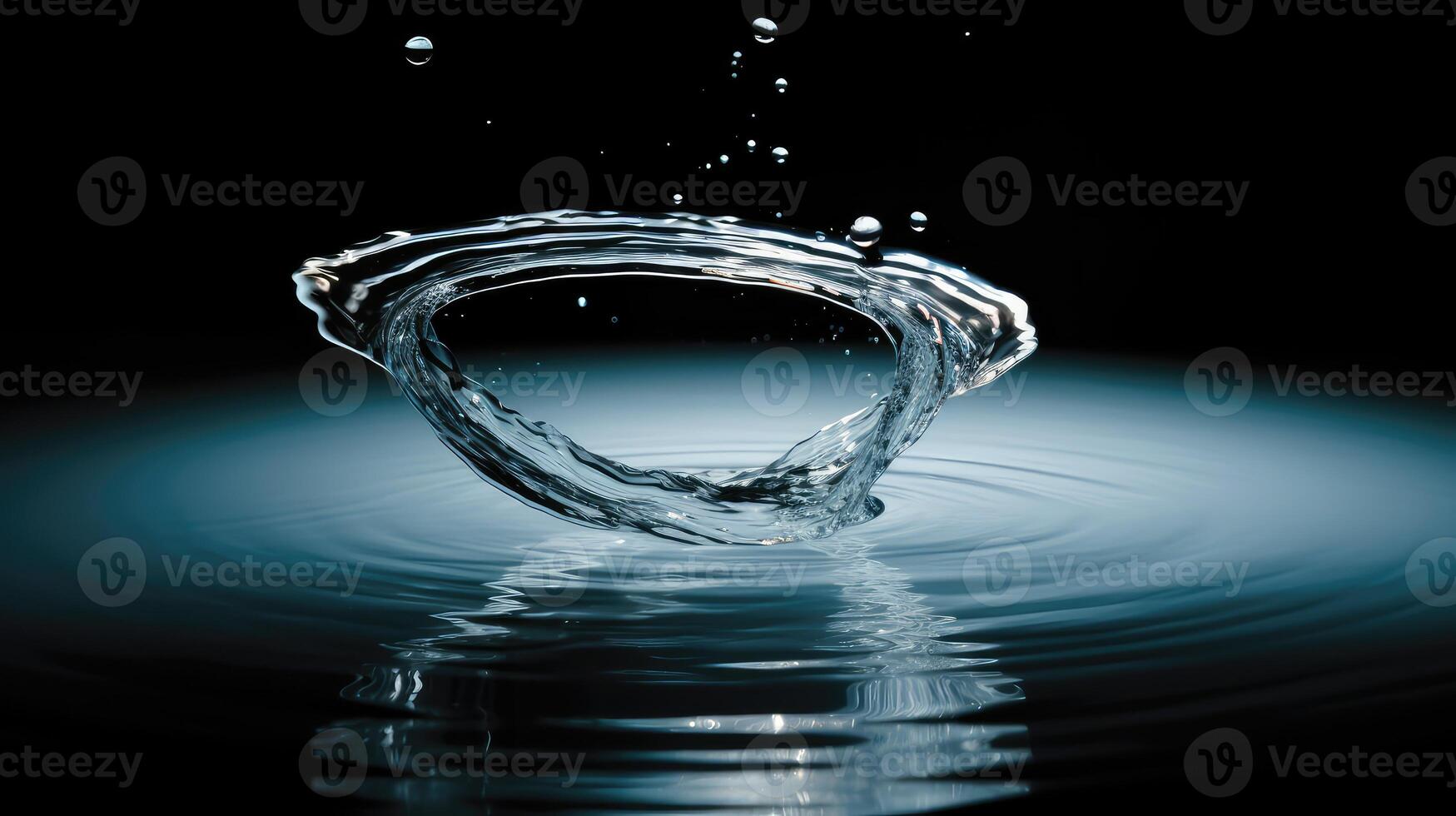 ripple water splash isolated photo