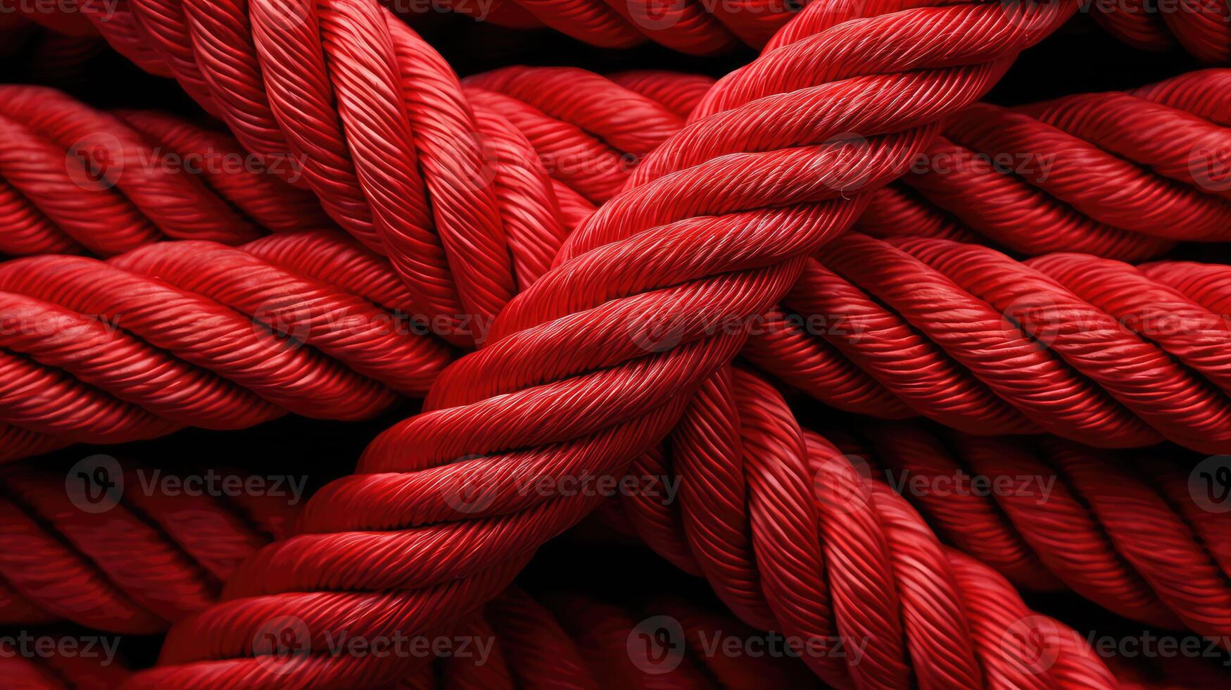looped red ropes tied photo