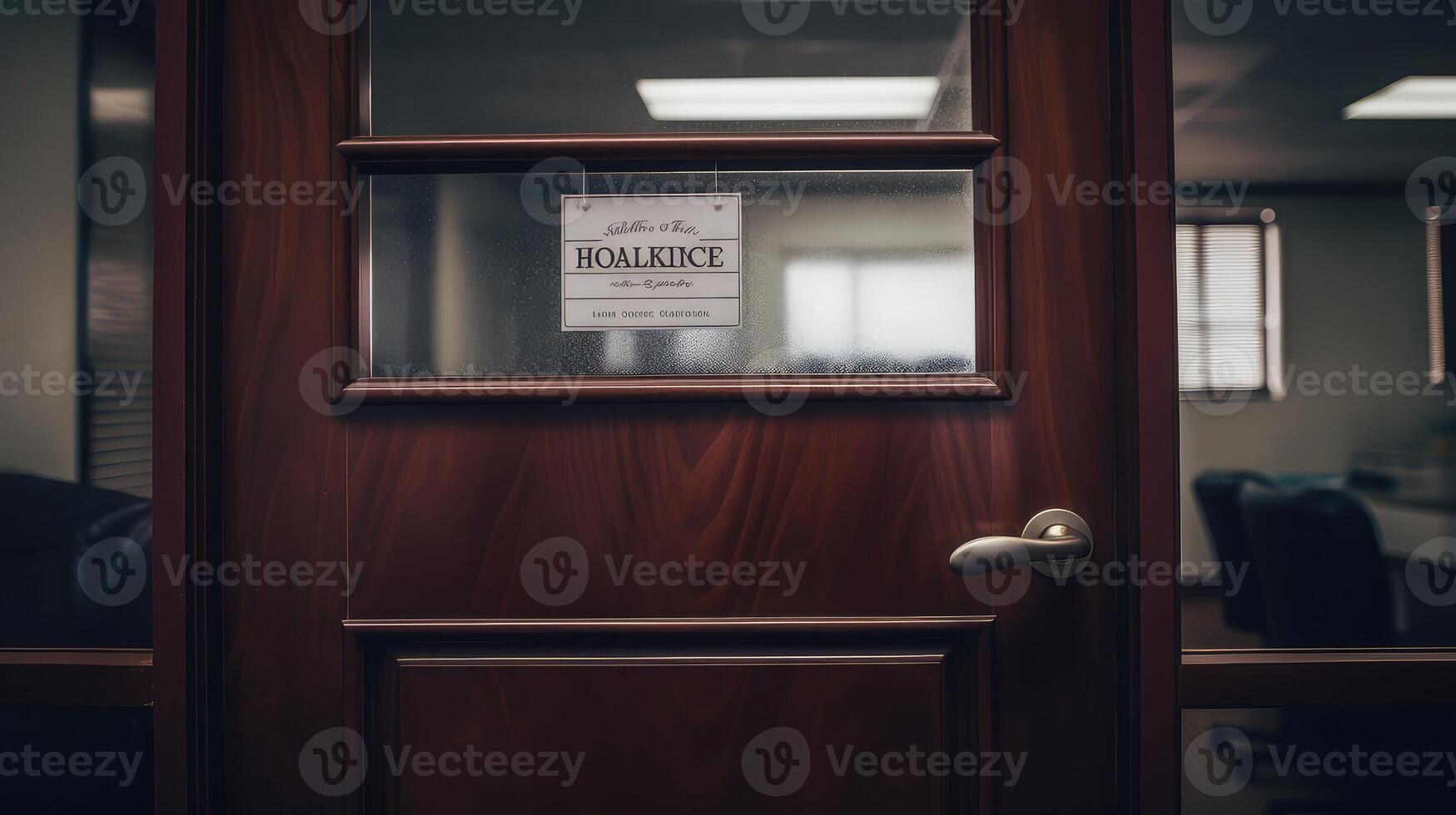 occupied office door closed photo